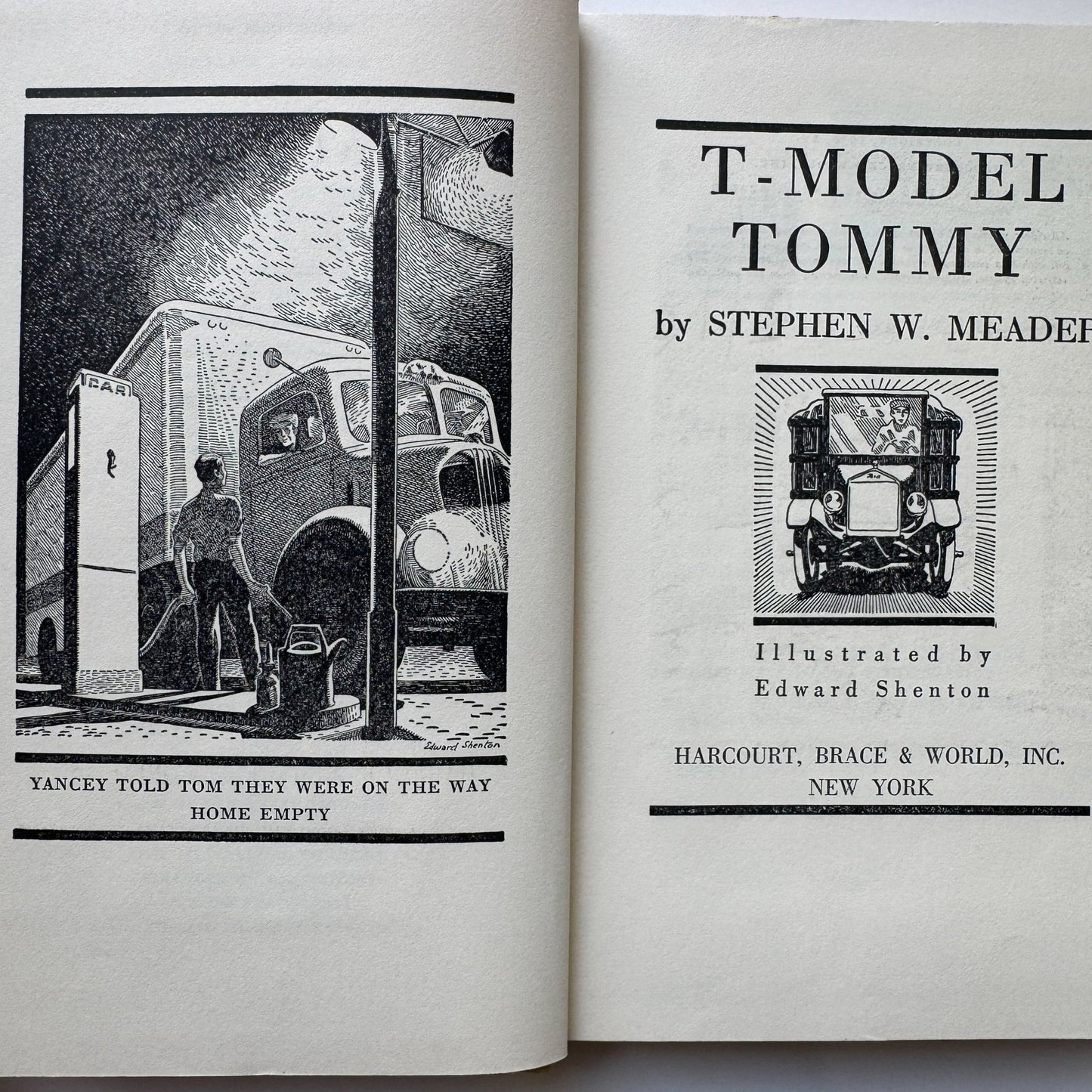 T - Model Tommy, Stephen W. Meader, Illustrated by Edward Shenton, 1966 - Pretty Old Books
