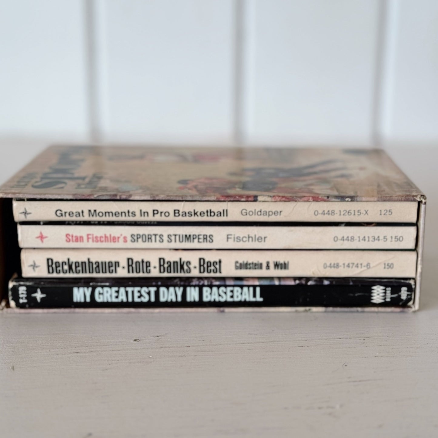 Tempo Sports Library Slipcased Book Set, 1977 Paperback Soccer, Basketball, Baseball - Pretty Old Books