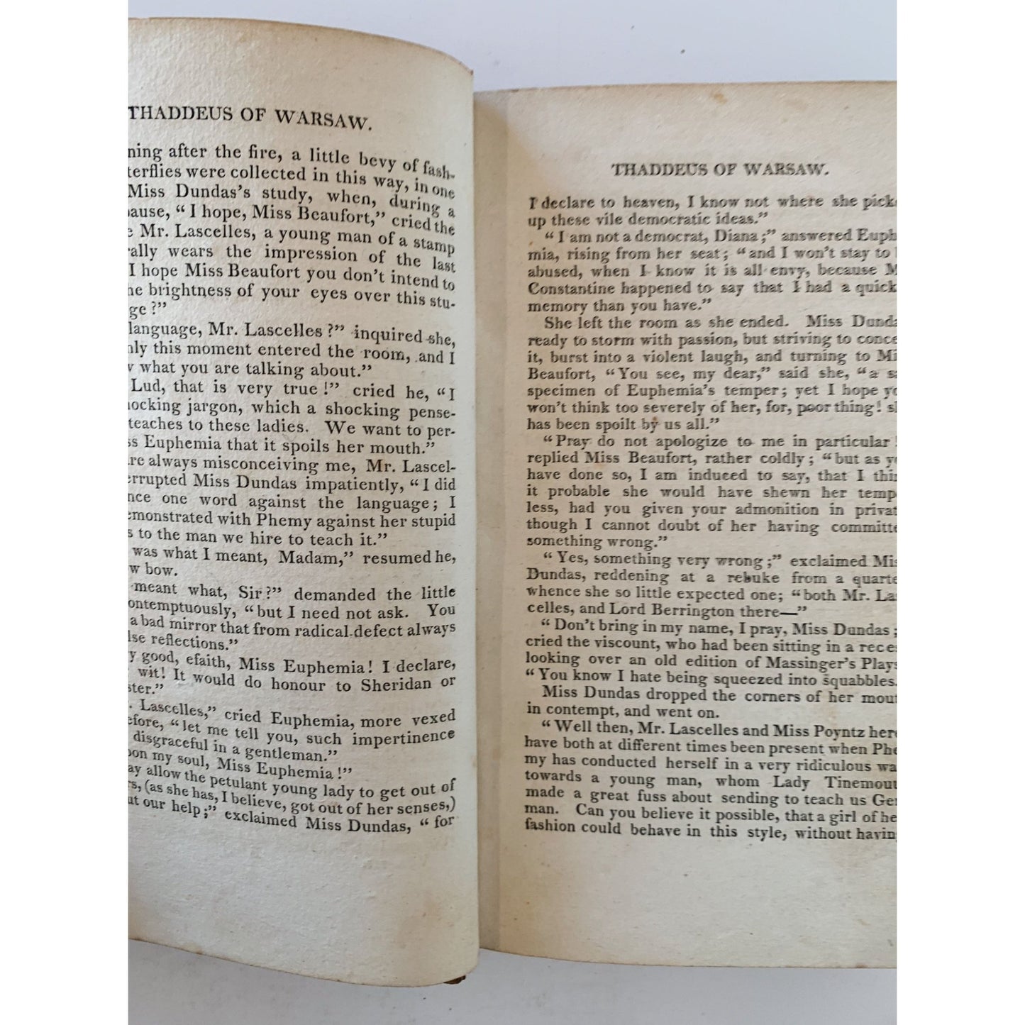 Thaddeus of Warsaw, 1809, Four Volumes in Two, Miss Jane Porter, Leather - Bound - Pretty Old Books