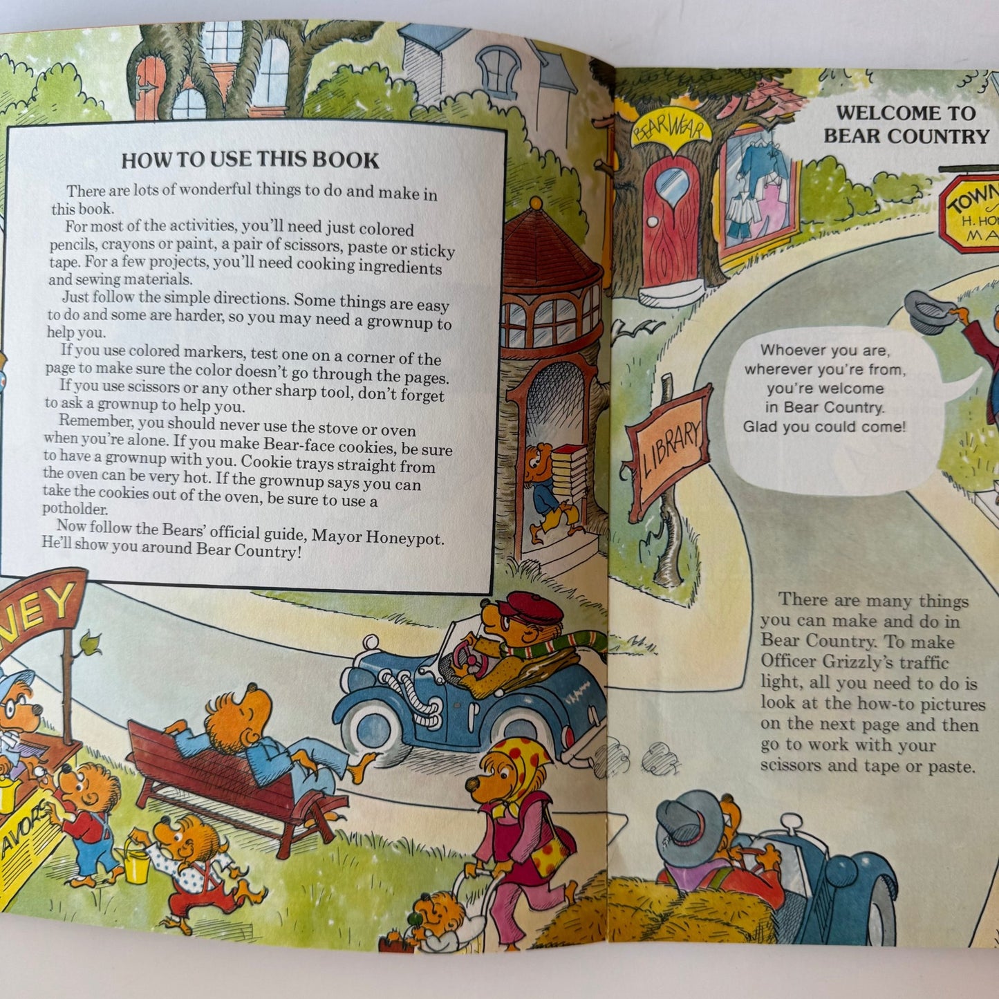 The Bears' Activity Book, 1979, Almost Complete! - Pretty Old Books