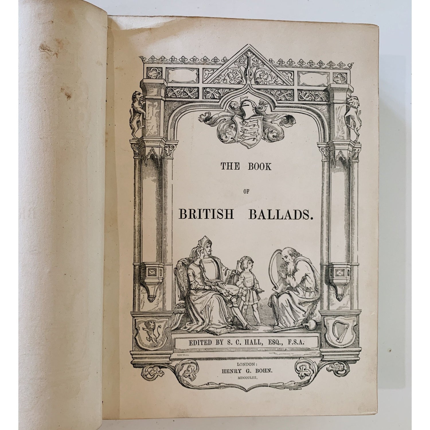 The Book of British Ballads, S.C. Hall, 1853 Hardcover - Pretty Old Books