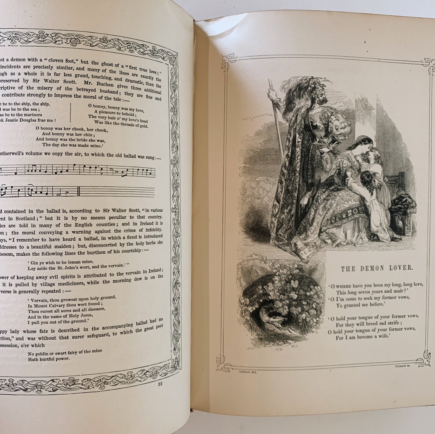 The Book of British Ballads, S.C. Hall, 1853 Hardcover - Pretty Old Books
