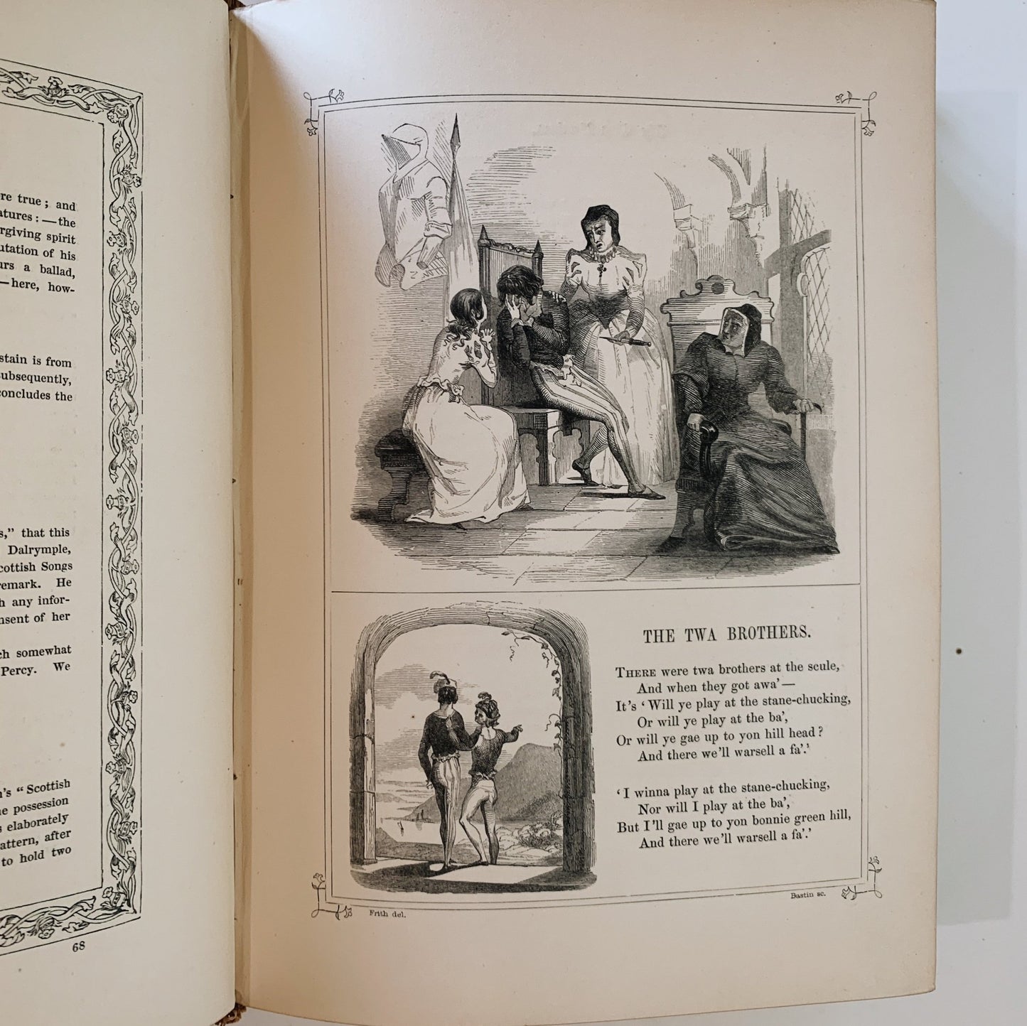 The Book of British Ballads, S.C. Hall, 1853 Hardcover - Pretty Old Books