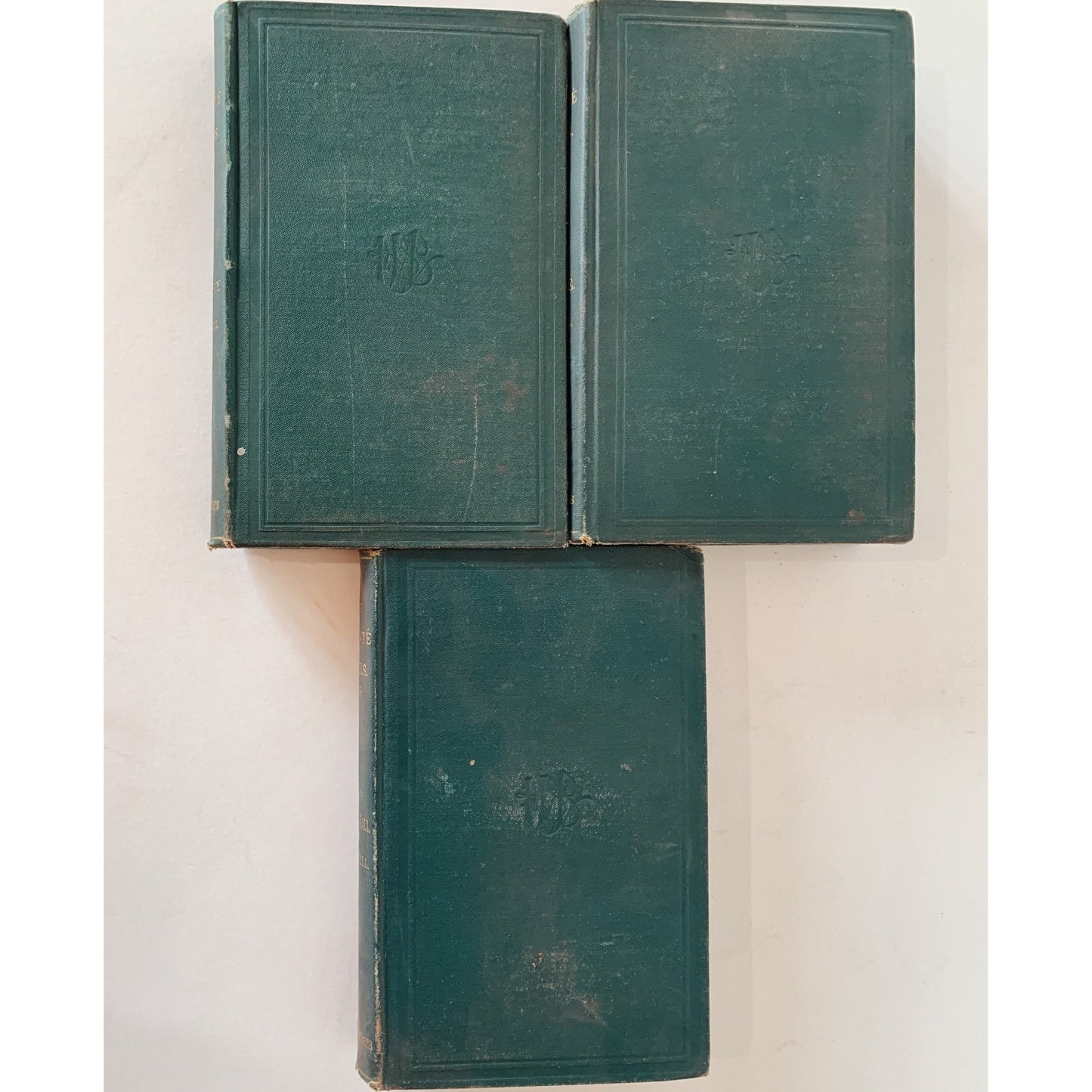 The Bronte Novels, Harper & Brothers, 1870s, Antique Green Book Set - Pretty Old Books