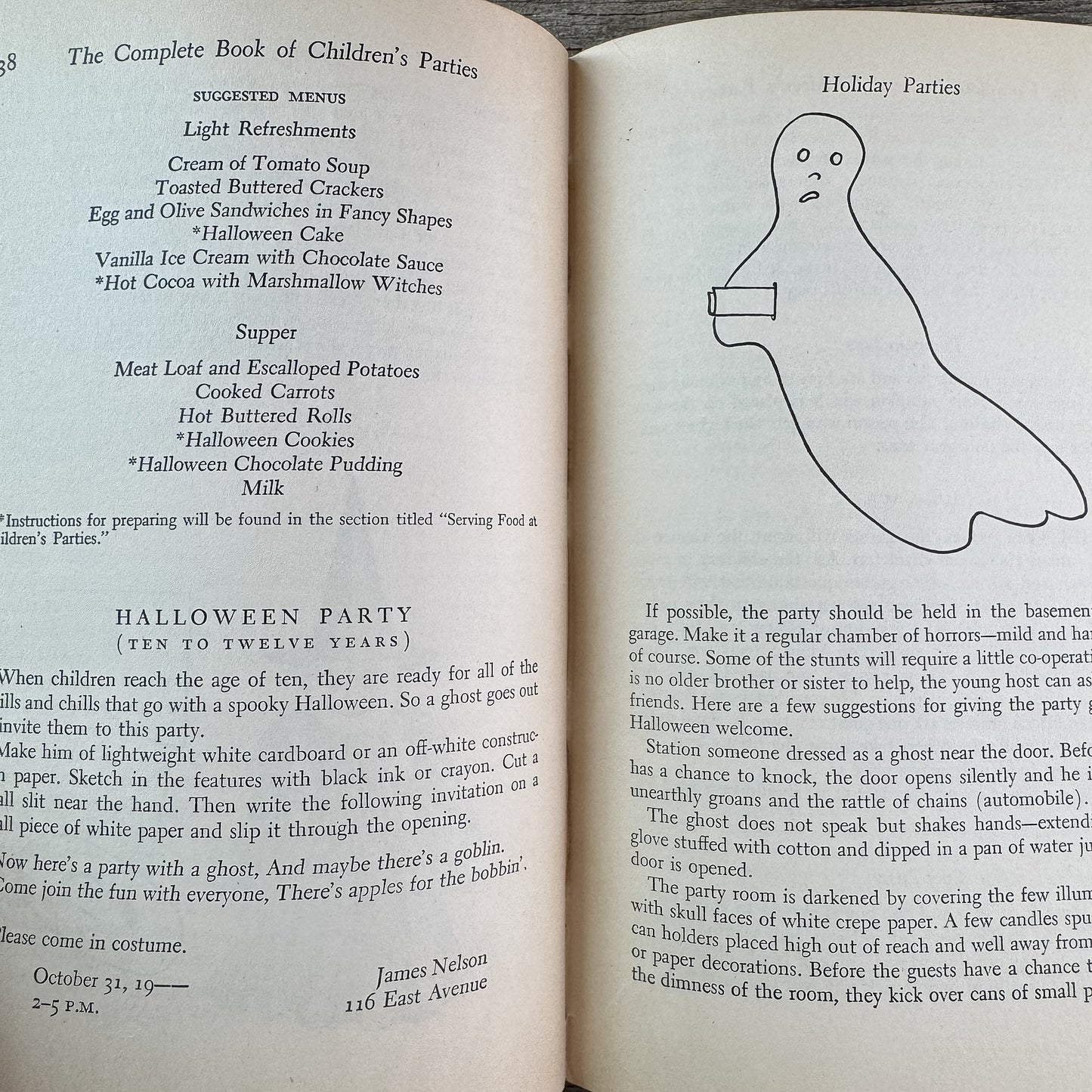 The Complete Book of Children's Parties, Florence Hamsher, 1949 - Pretty Old Books