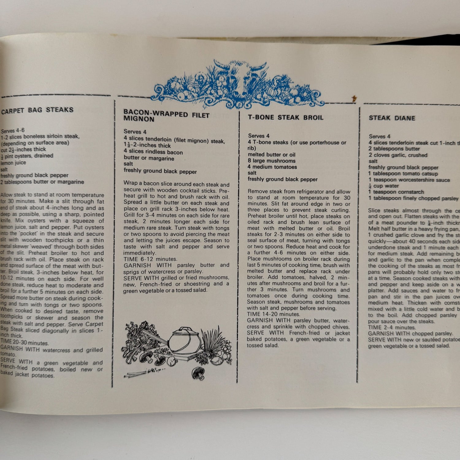 The Complete Book of Meat Cookery in Color, 1971, Illustrations - Pretty Old Books