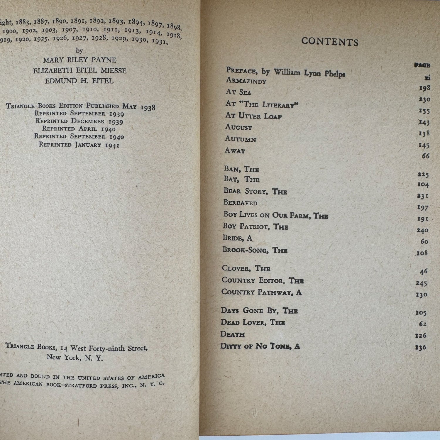 The Favorite Poems of James Whitcomb Riley, 1941 Hardcover DJ - Pretty Old Books