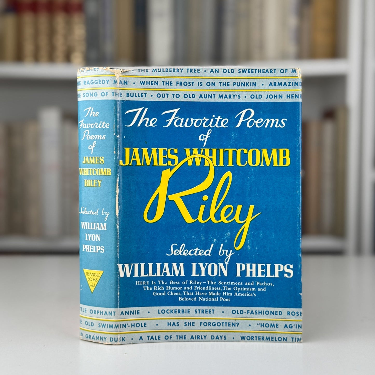 The Favorite Poems of James Whitcomb Riley, 1941 Hardcover DJ - Pretty Old Books