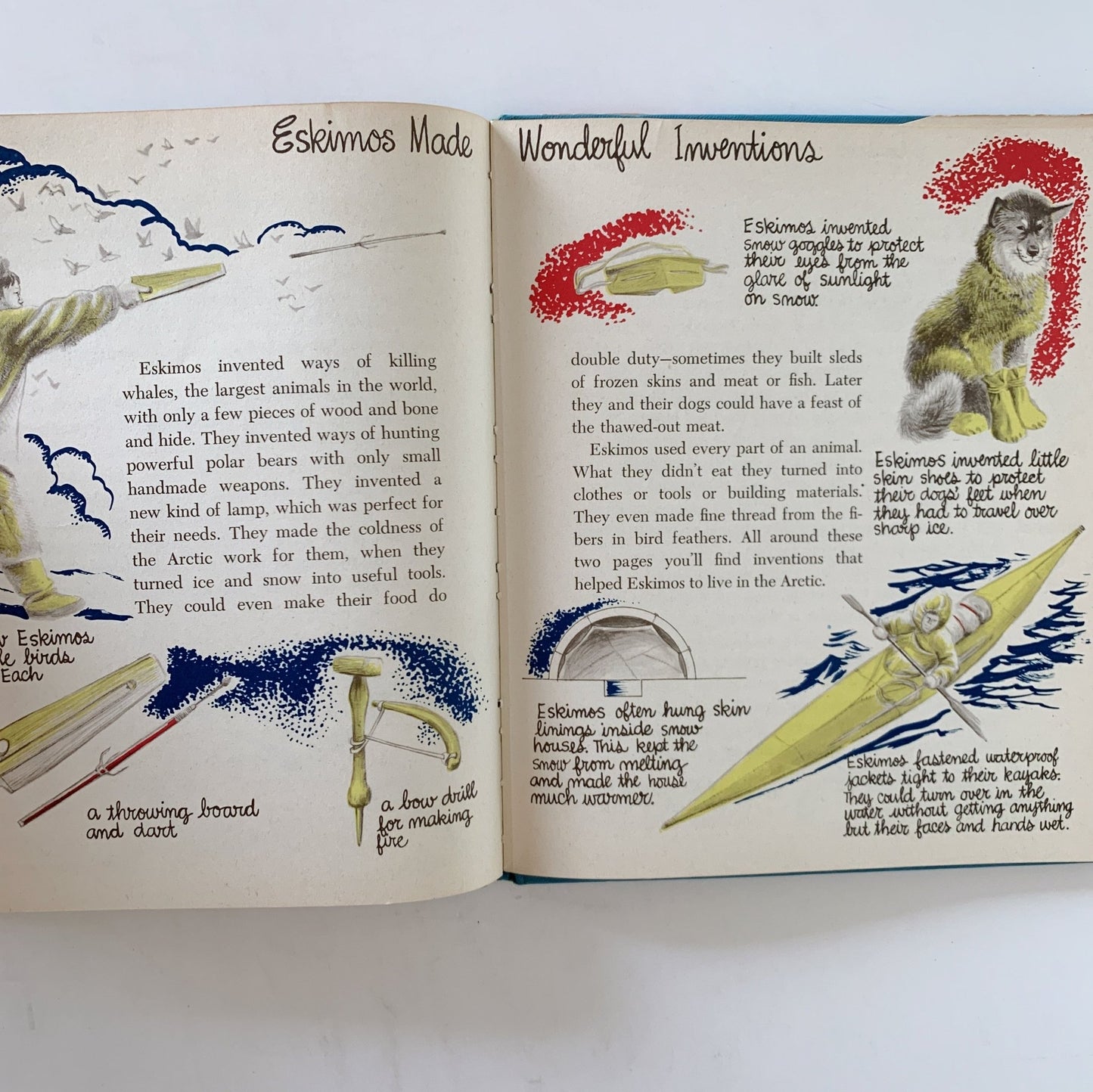 The First Book of Eskimos, Benjamin Brewster, 1952 Hardcover with DJ - Pretty Old Books