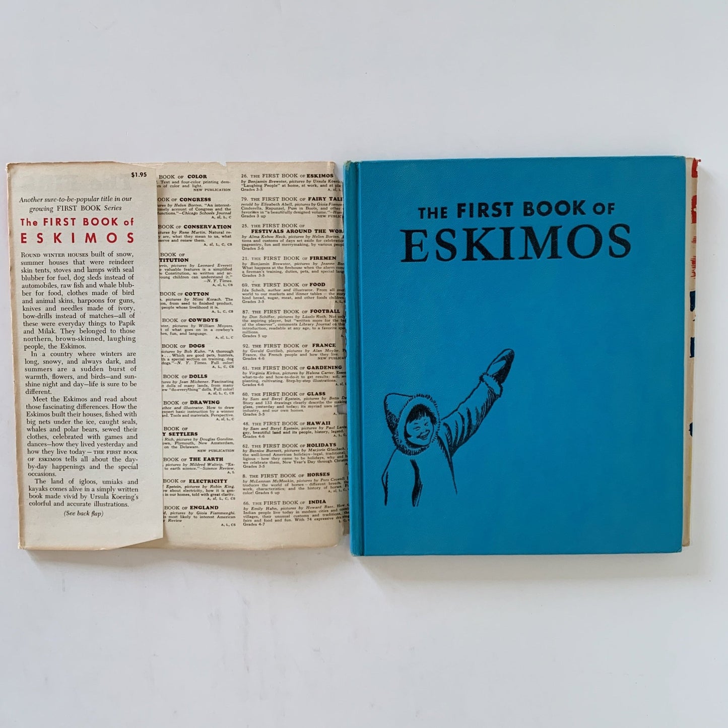 The First Book of Eskimos, Benjamin Brewster, 1952 Hardcover with DJ - Pretty Old Books