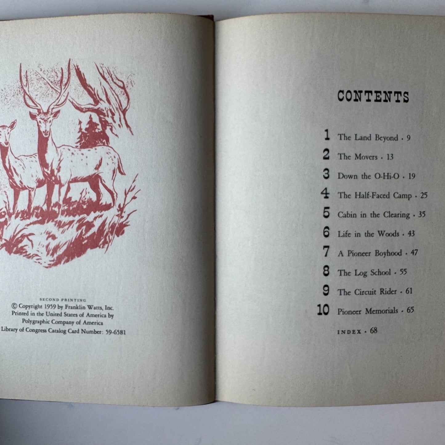 The First Book of Pioneers, 2nd Printing, 1959 - Pretty Old Books