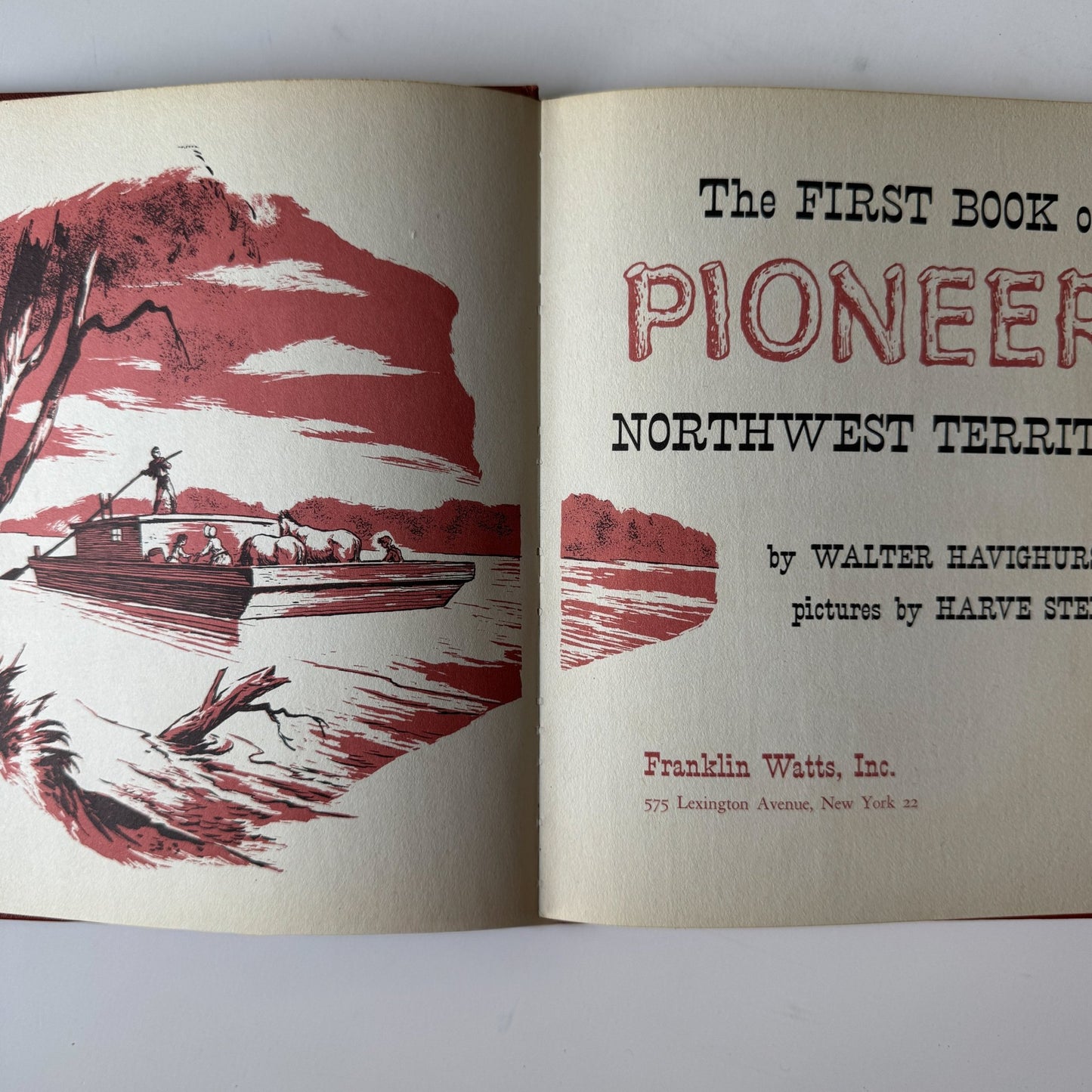 The First Book of Pioneers, 2nd Printing, 1959 - Pretty Old Books