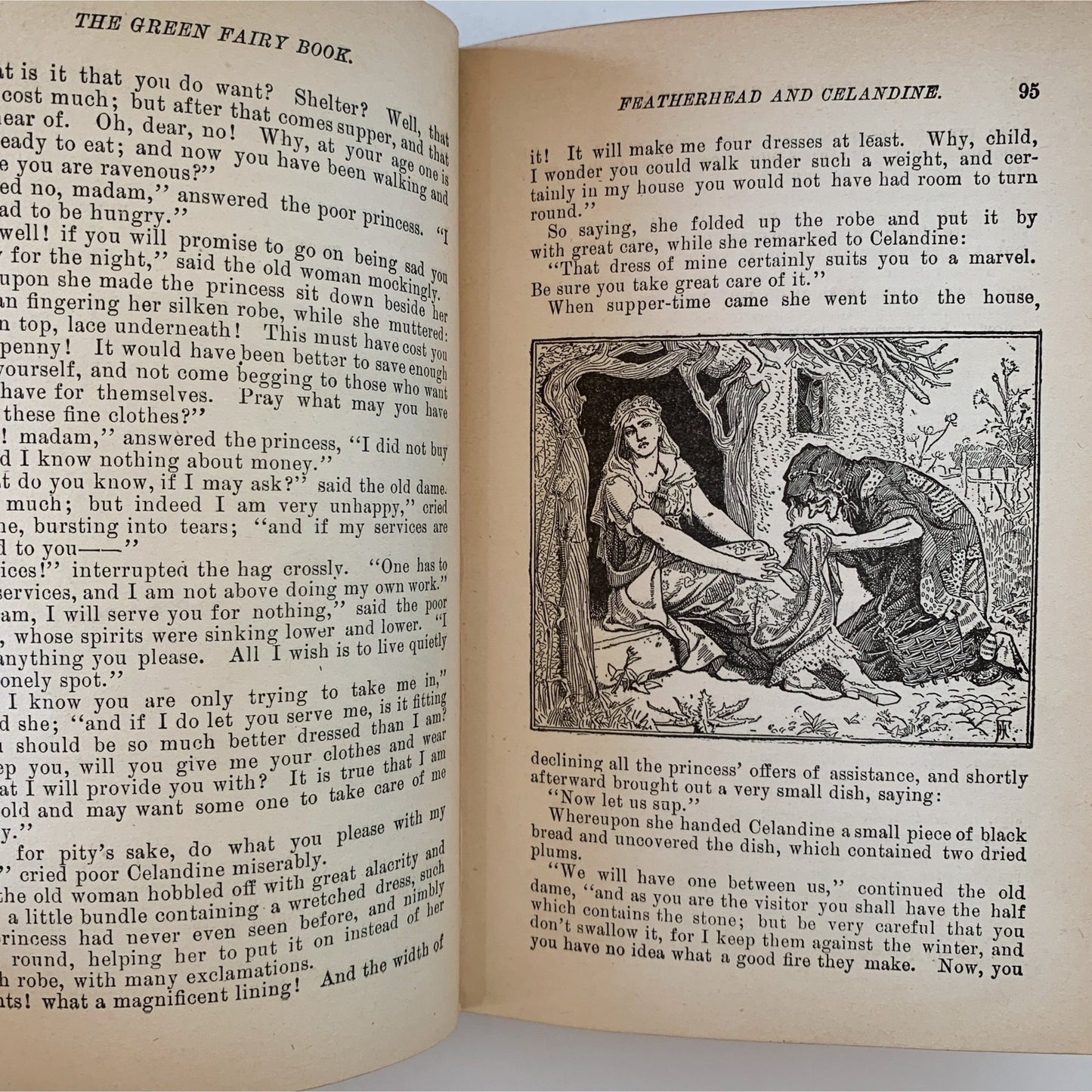 The Green Fairy Book, Andrew Lang, Rare Philobiblion Edition Antique Illustrated Hardcover - Pretty Old Books