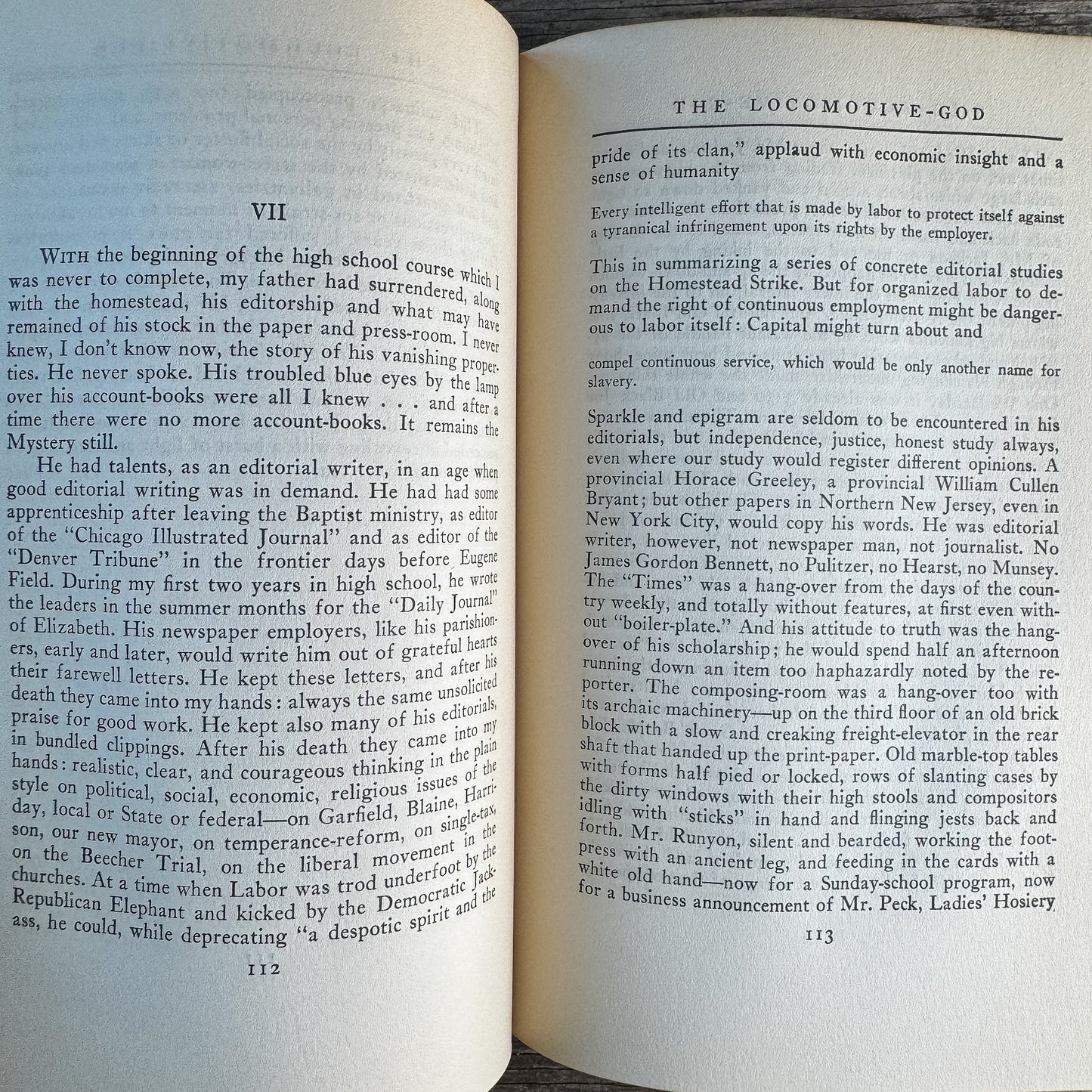 The Locomotive-God, William Ellery Leonard, 1927 - Pretty Old Books