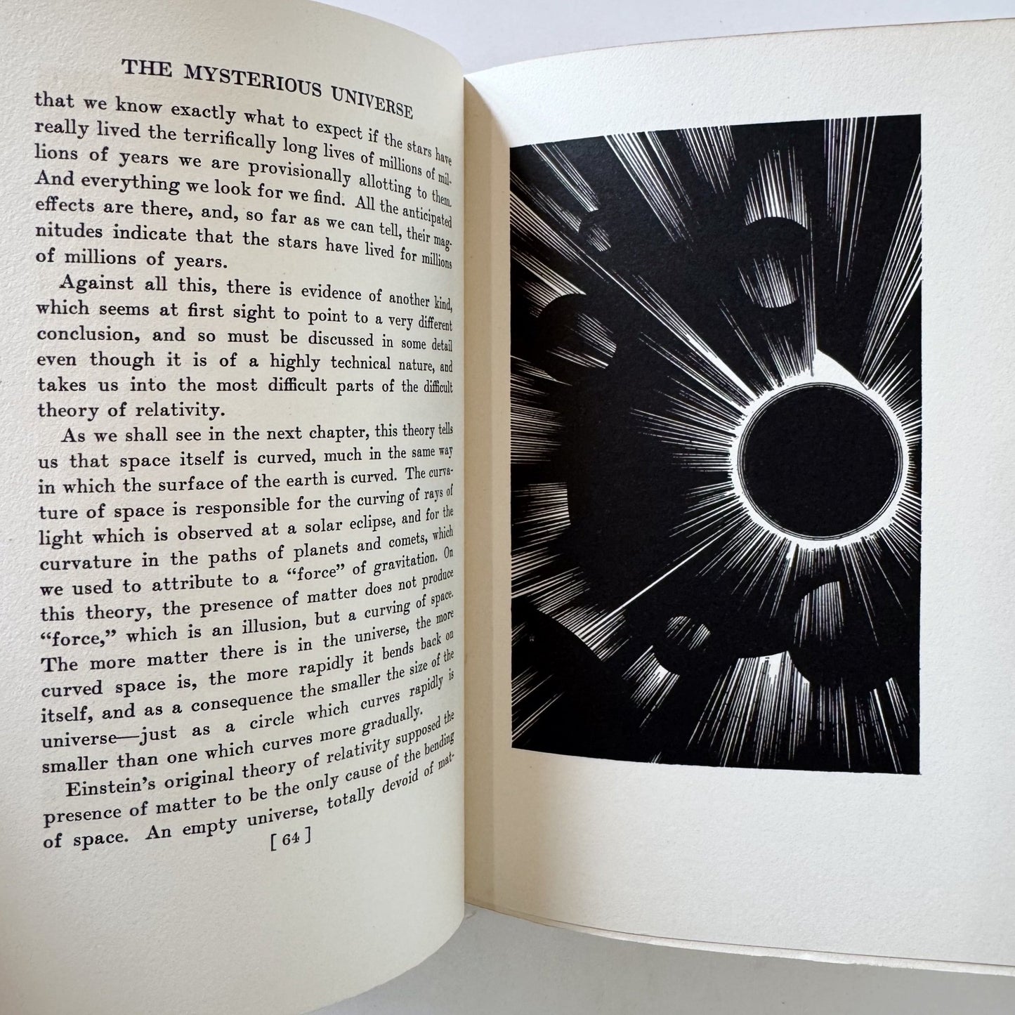 The Mysterious Universe, Sir James Jeans, 1930 Hardcover Physics Book - Pretty Old Books