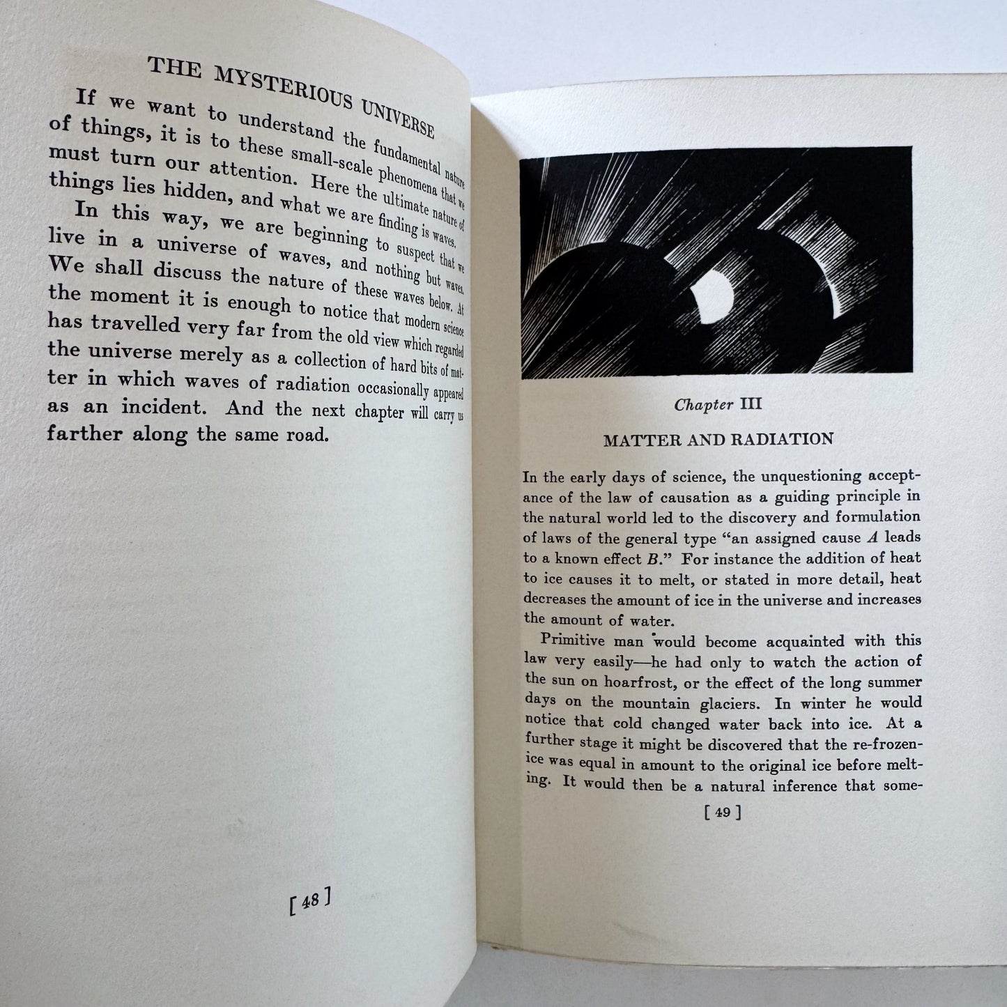 The Mysterious Universe, Sir James Jeans, 1930 Hardcover Physics Book - Pretty Old Books