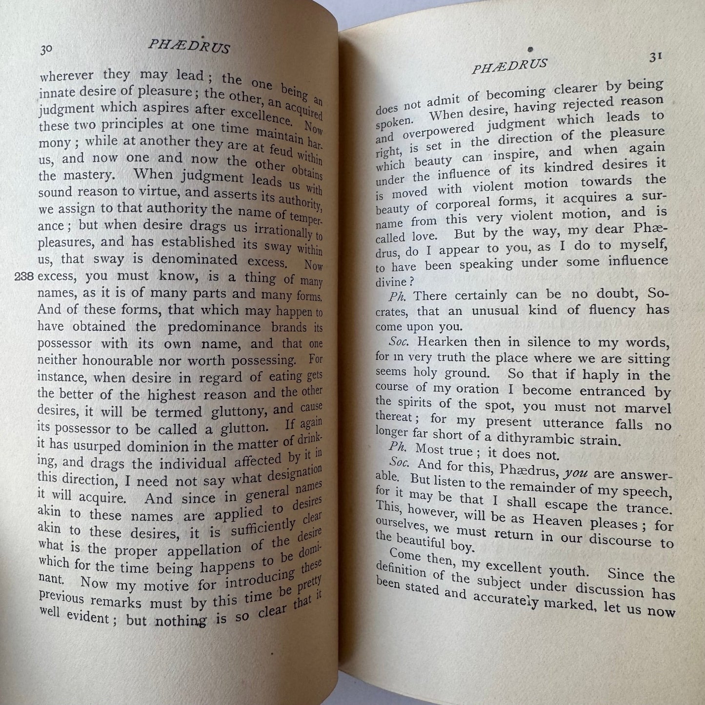 The Phaedrus, Lysis, and Protagoras of Plato, Golden Treasury Series, 1929 - Pretty Old Books