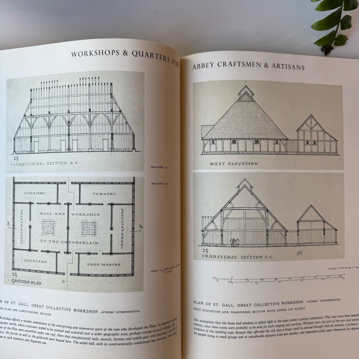 The Plan of St. Gall in Brief, Lorna Price, 1982 Oversized Book - Pretty Old Books