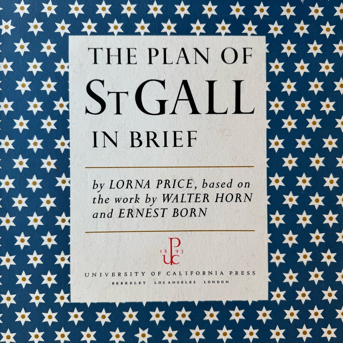 The Plan of St. Gall in Brief, Lorna Price, 1982 Oversized Book - Pretty Old Books