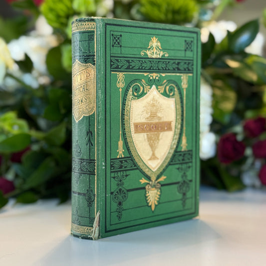 The Poetical Works of Sir Walter Scott, Antique Ornate Green Hardcover - Pretty Old Books
