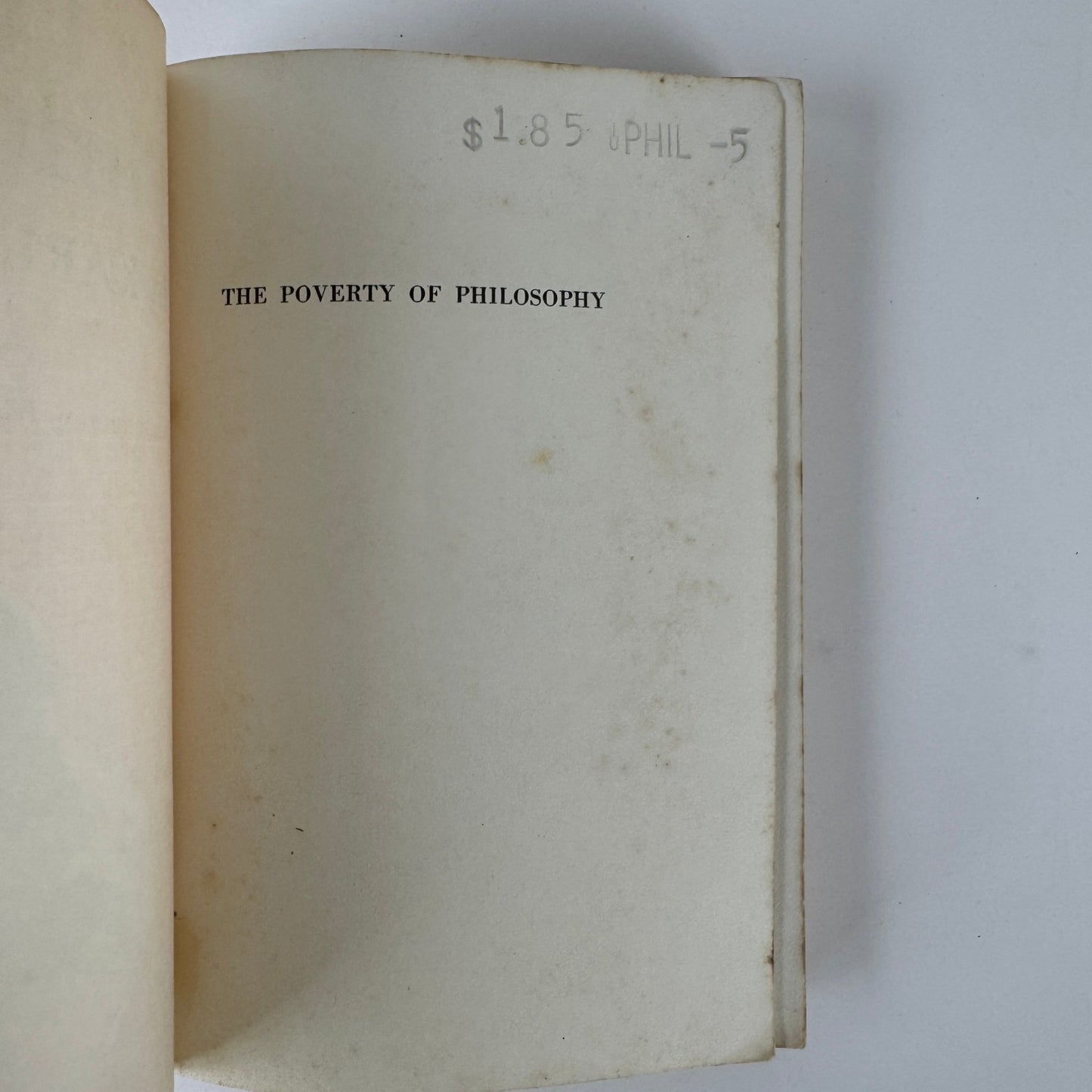 The Poverty of Philosophy — Karl Marx — Vintage Political Theory & Economics Book, 1969 - Pretty Old Books
