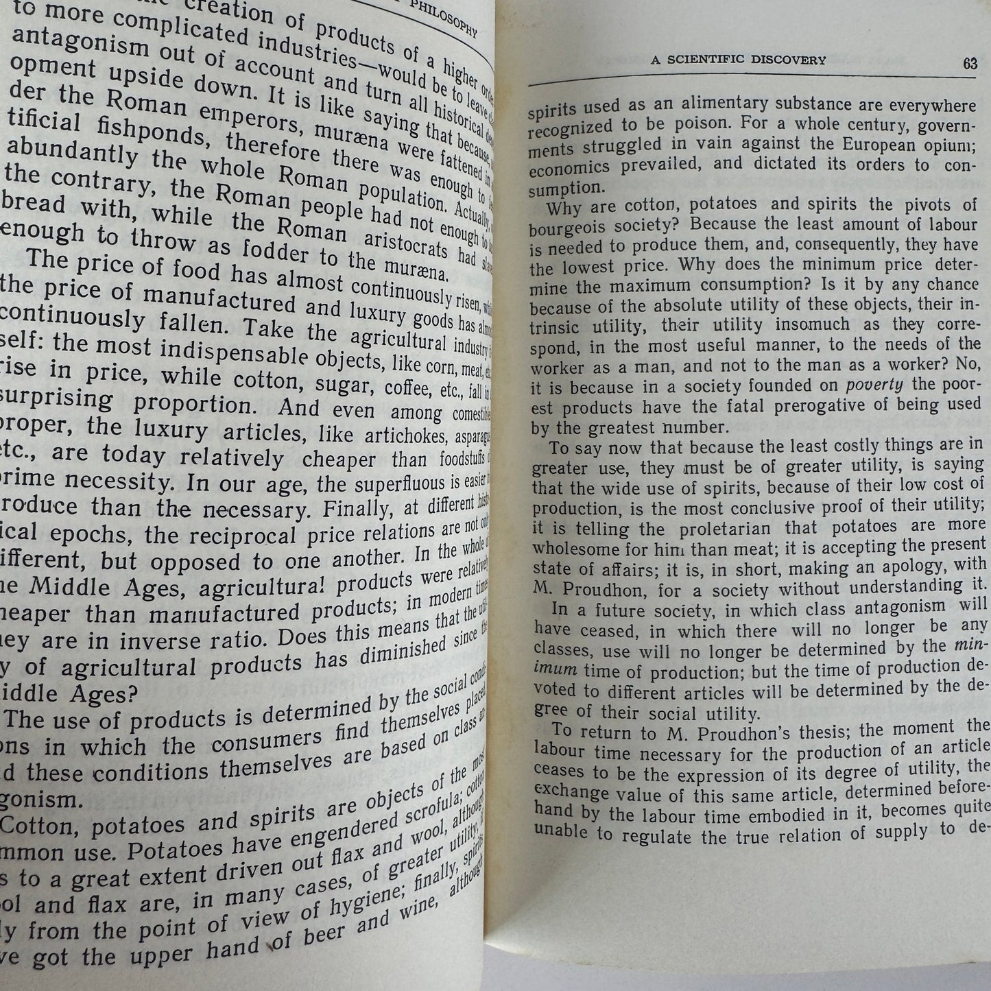 The Poverty of Philosophy — Karl Marx — Vintage Political Theory & Economics Book, 1969 - Pretty Old Books