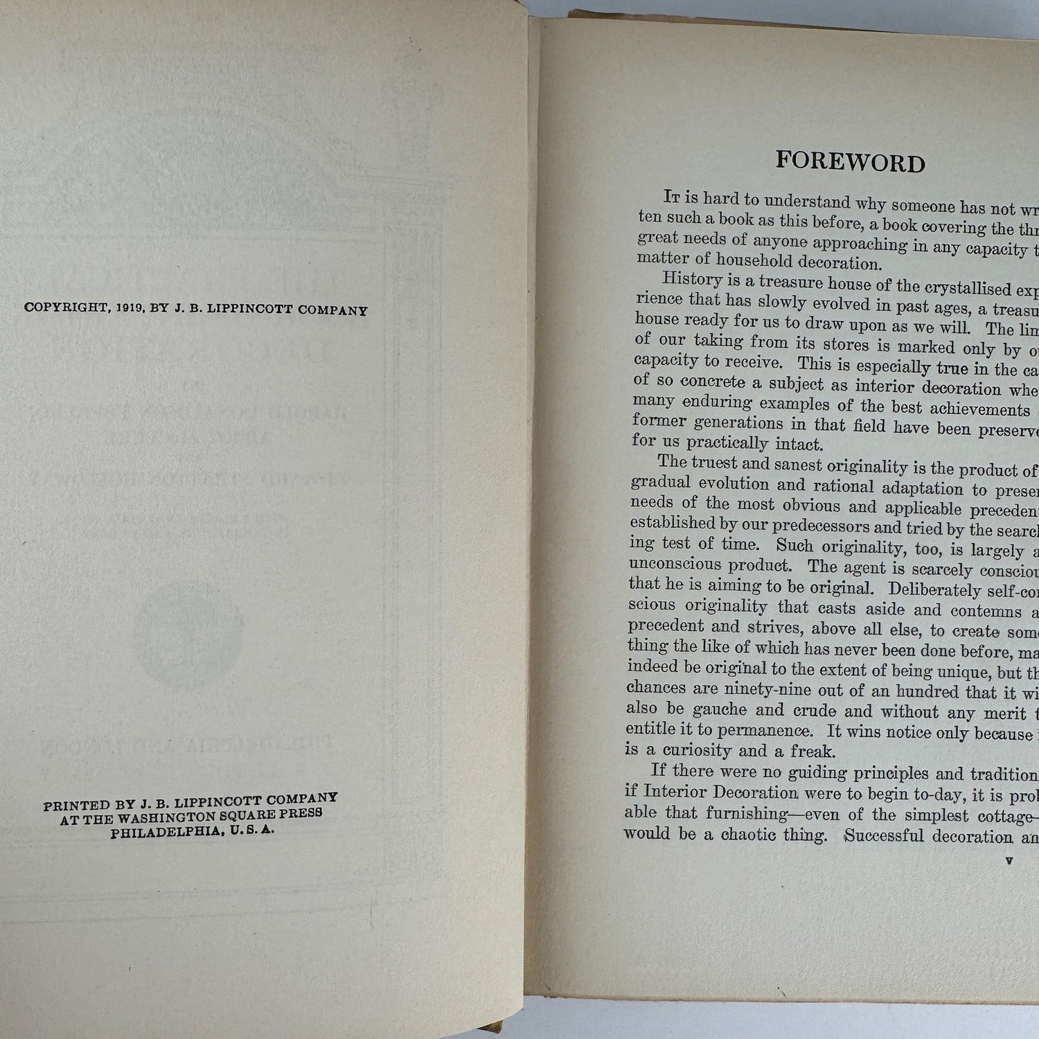 The Practical Book of Interior Decoration, 1919 Hardcover - Pretty Old Books