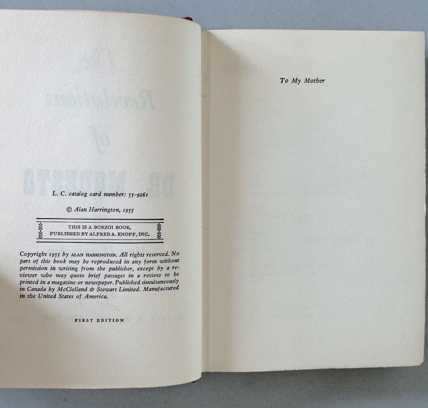 The Revelations of Dr. Modesto, Alan Harrington, First Edition, 1955 Hardcover - Pretty Old Books
