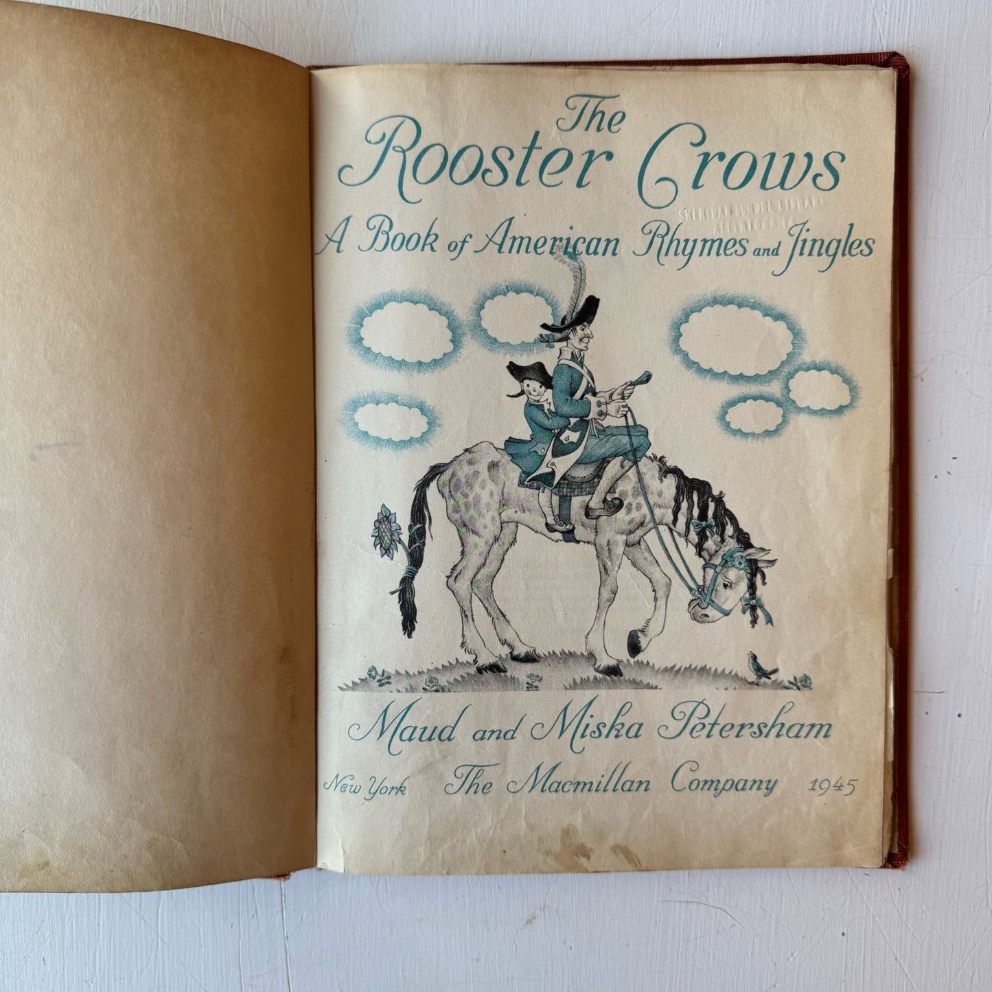 The Rooster Crows: A Book of American Rhymes and Jingles, Maud and Miska Petersham Illustrations, 1945 - Pretty Old Books