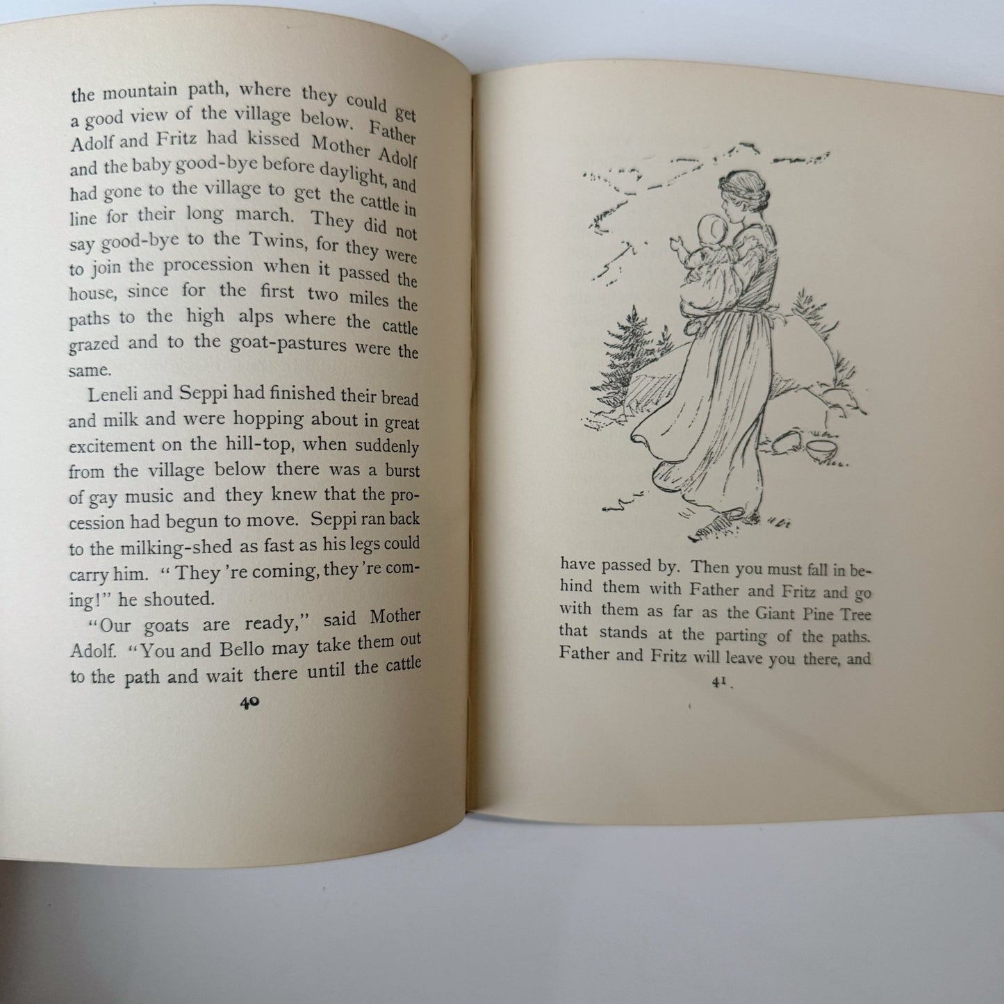 The Swiss Twins, Lucy Fitch Perkins, 1922 Hardcover - Pretty Old Books