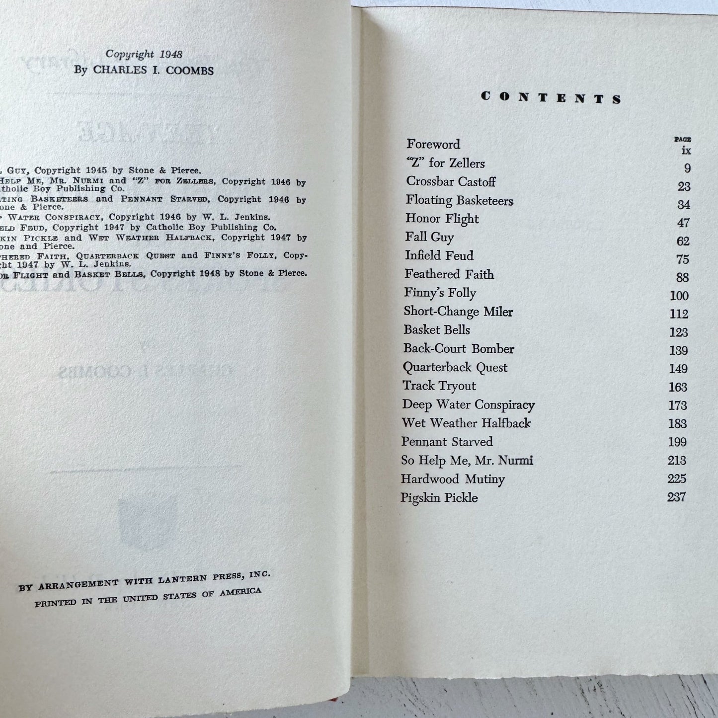 The Teen - Age Treasure Chest of Sports Stories, 1948 - Pretty Old Books