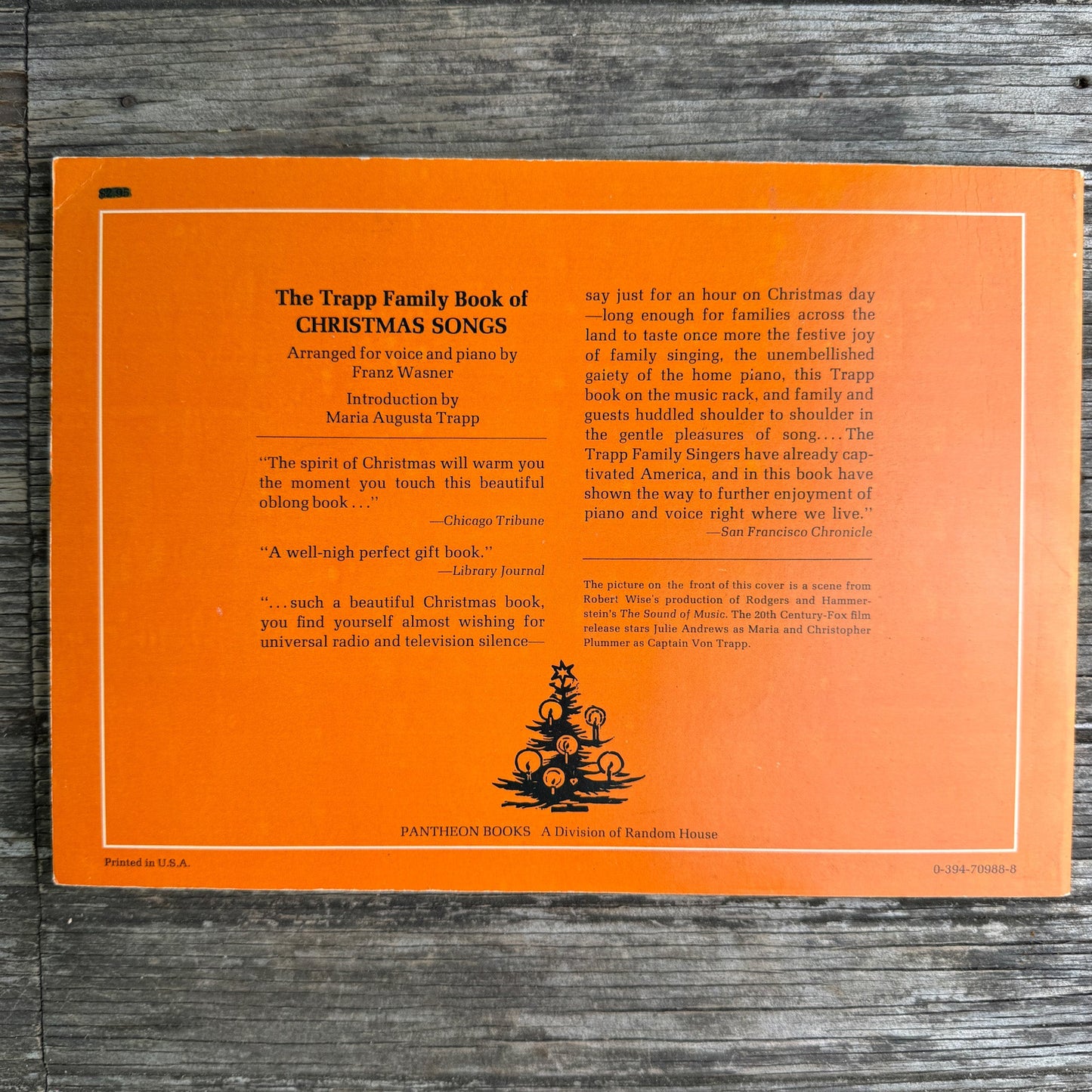 The Trapp Family Book of Christmas Songs, 1950 - Pretty Old Books
