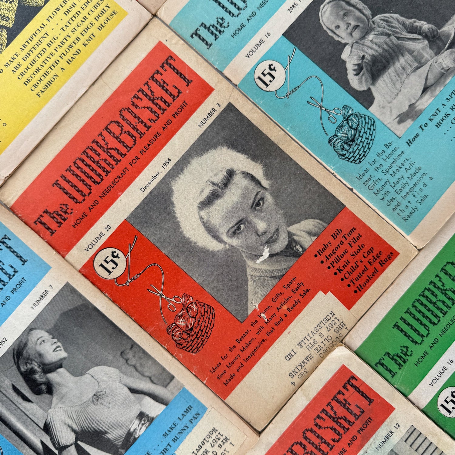 The Workbasket Magazine, Mid - Century 1950s Crafting, Needlepoint, Maker, Knitting, Cooking, Embroidery, Ephemera, Homemaking - Pretty Old Books