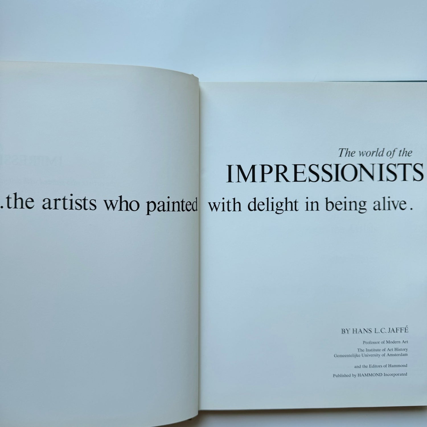 The World of the Impressionists, Classics Edition, 1969 Hardcover - Pretty Old Books