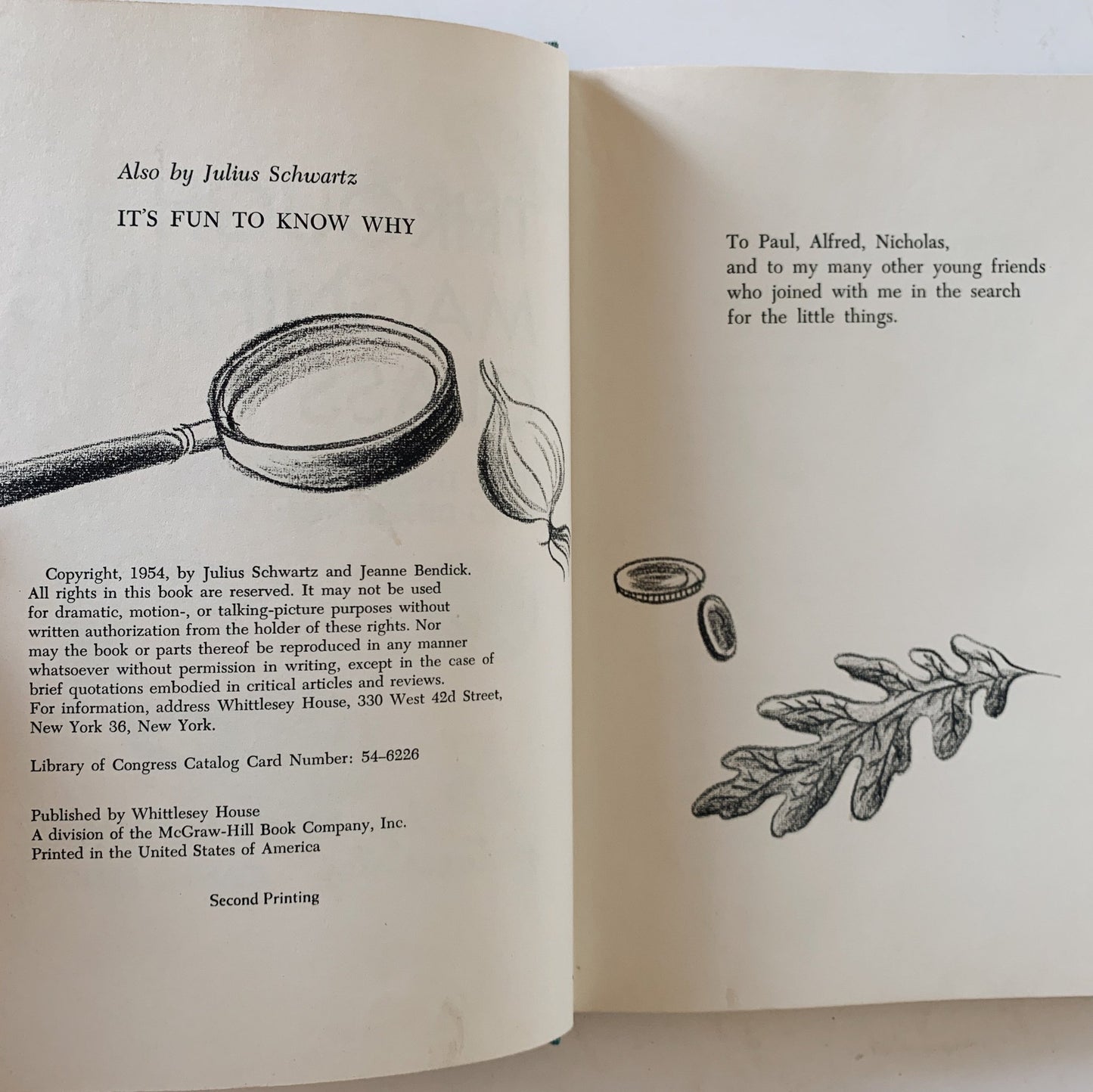 Through the Magnifying Glass, 1954 Hardcover Illustrated Science Book for Kids - Pretty Old Books