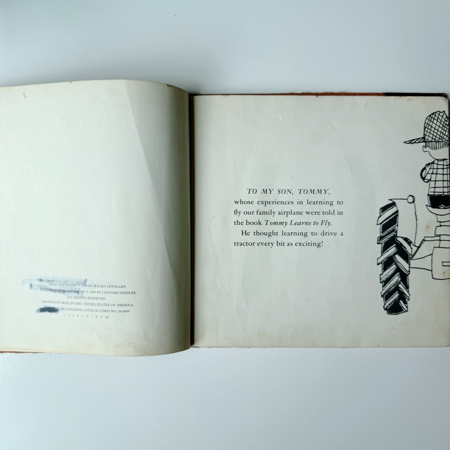 Tommy Learns to Drive a Tractor, 1958 Children's Book - Pretty Old Books