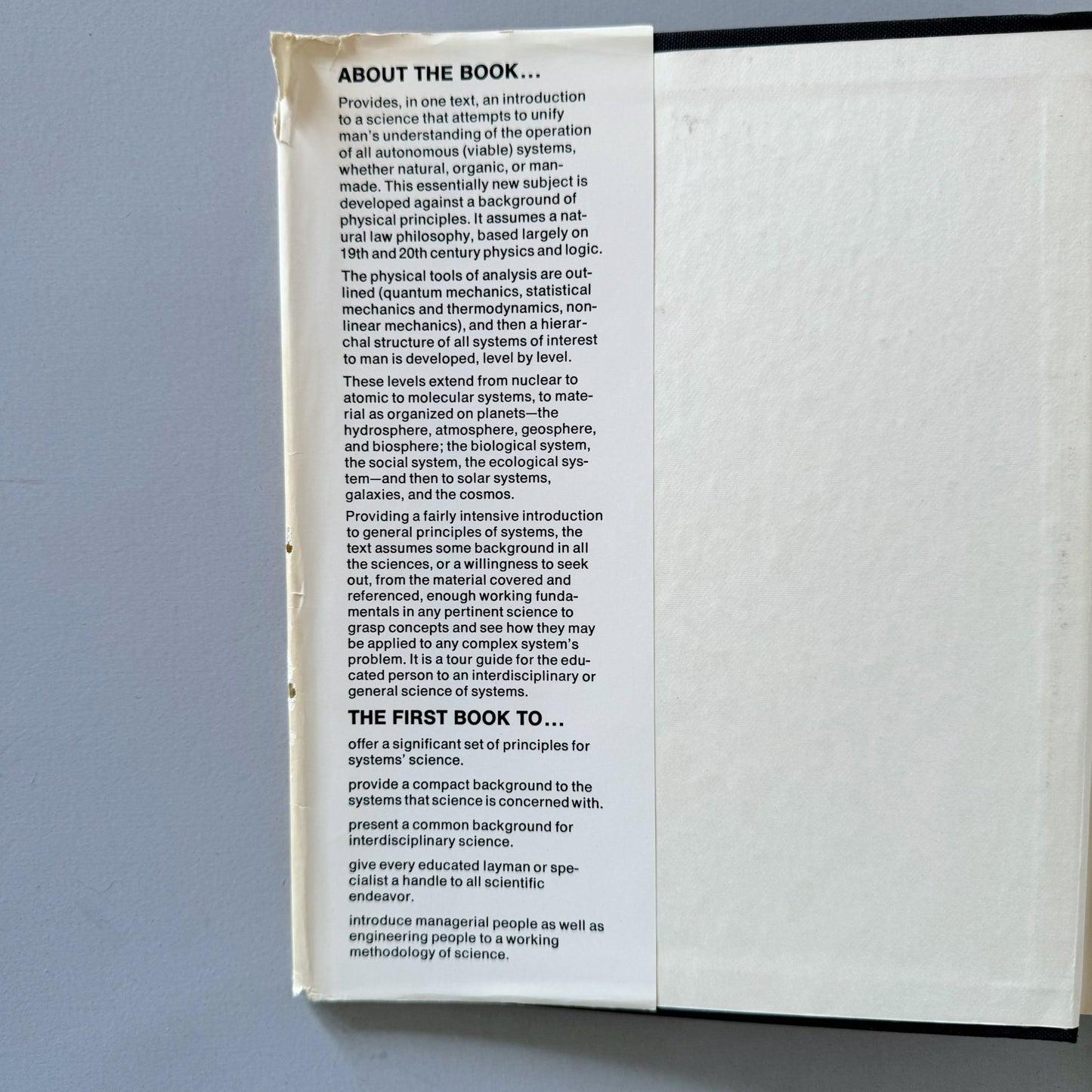 Toward a General Science of Viable Systems, Arthur S. Iberall, Signed First Edition 1972 Hardcover - Pretty Old Books