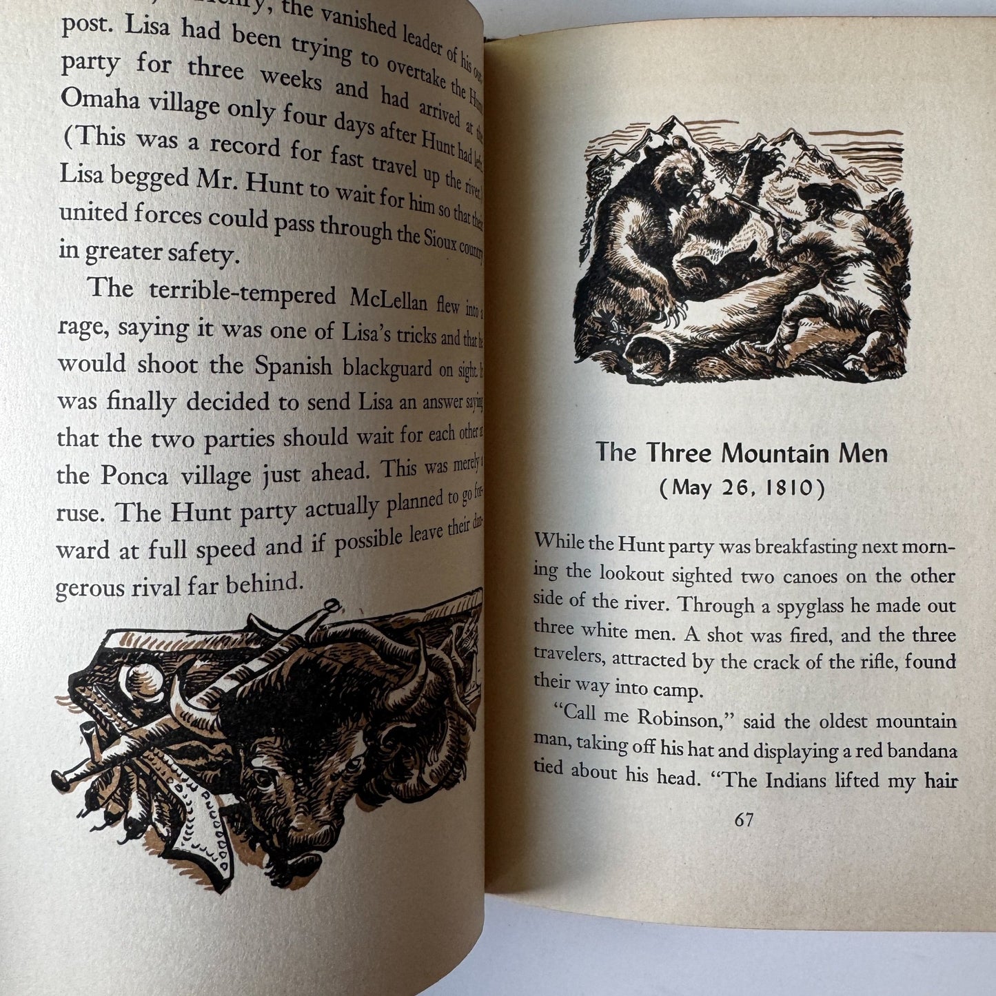 Trappers and Traders of the Far West, Landmark Book, 1952, Juvenile Nonfiction - Pretty Old Books