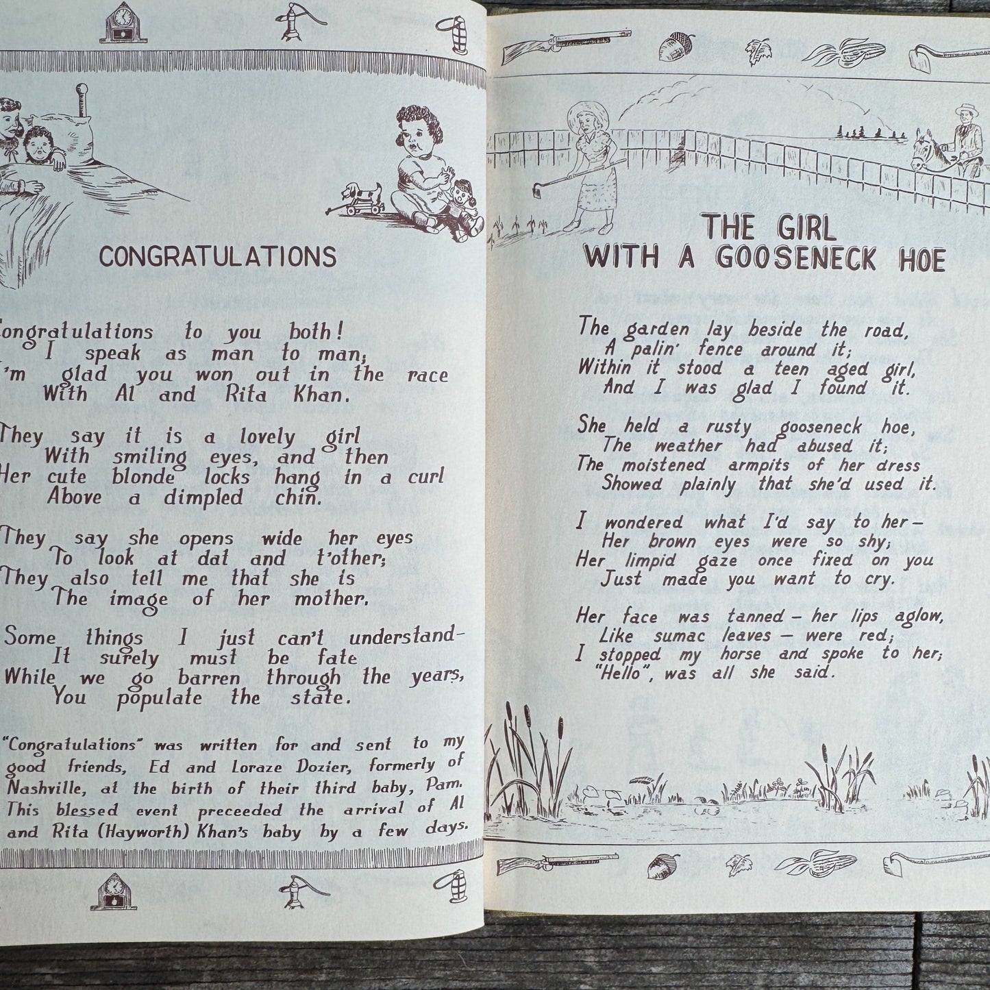 Tumblin’ Creek Tales and Other Poems, Richard M. “Pek” Gunn, 1963, Signed Hardcover - Pretty Old Books