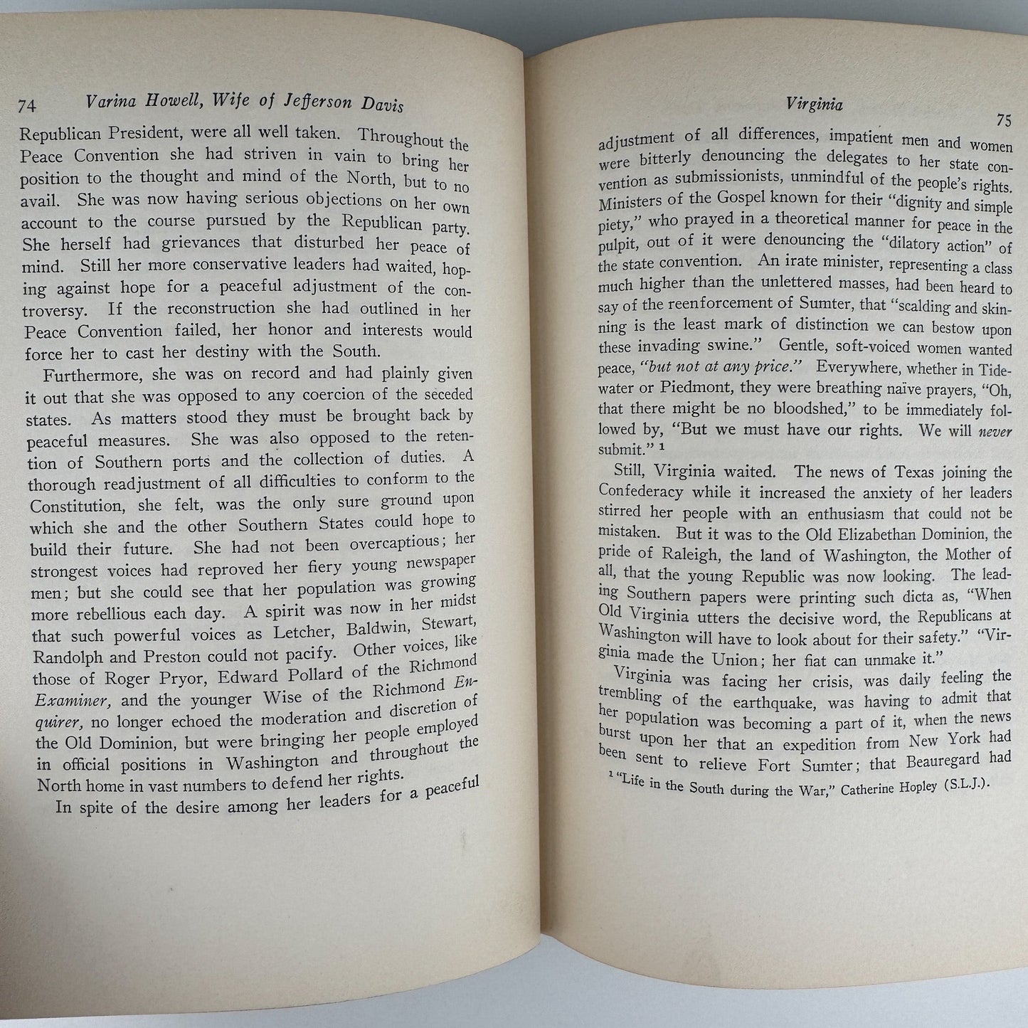 Varina Howell, Wife of Jefferson Davis, Vol 2, 1931 - Pretty Old Books