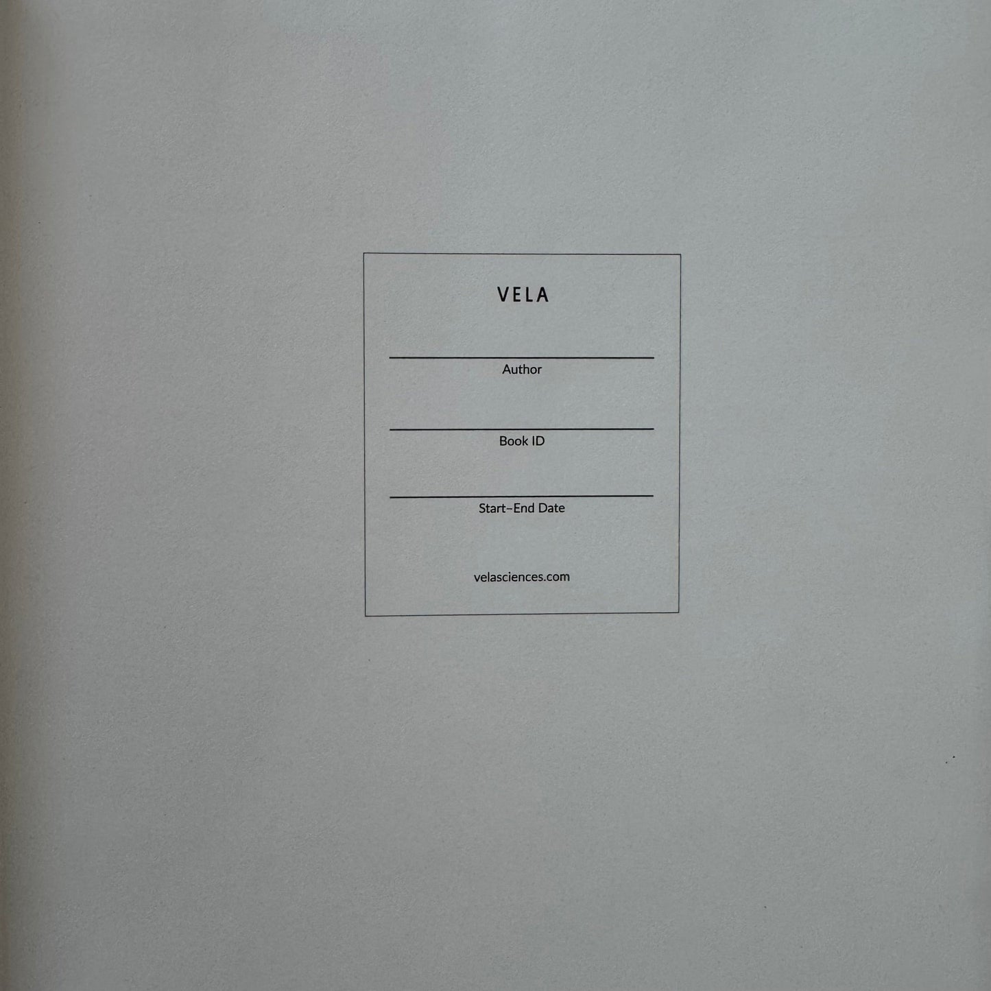 Vela Sciences Lab Notebook, Dot Grid 9x11 Hardcover Unused - Pretty Old Books