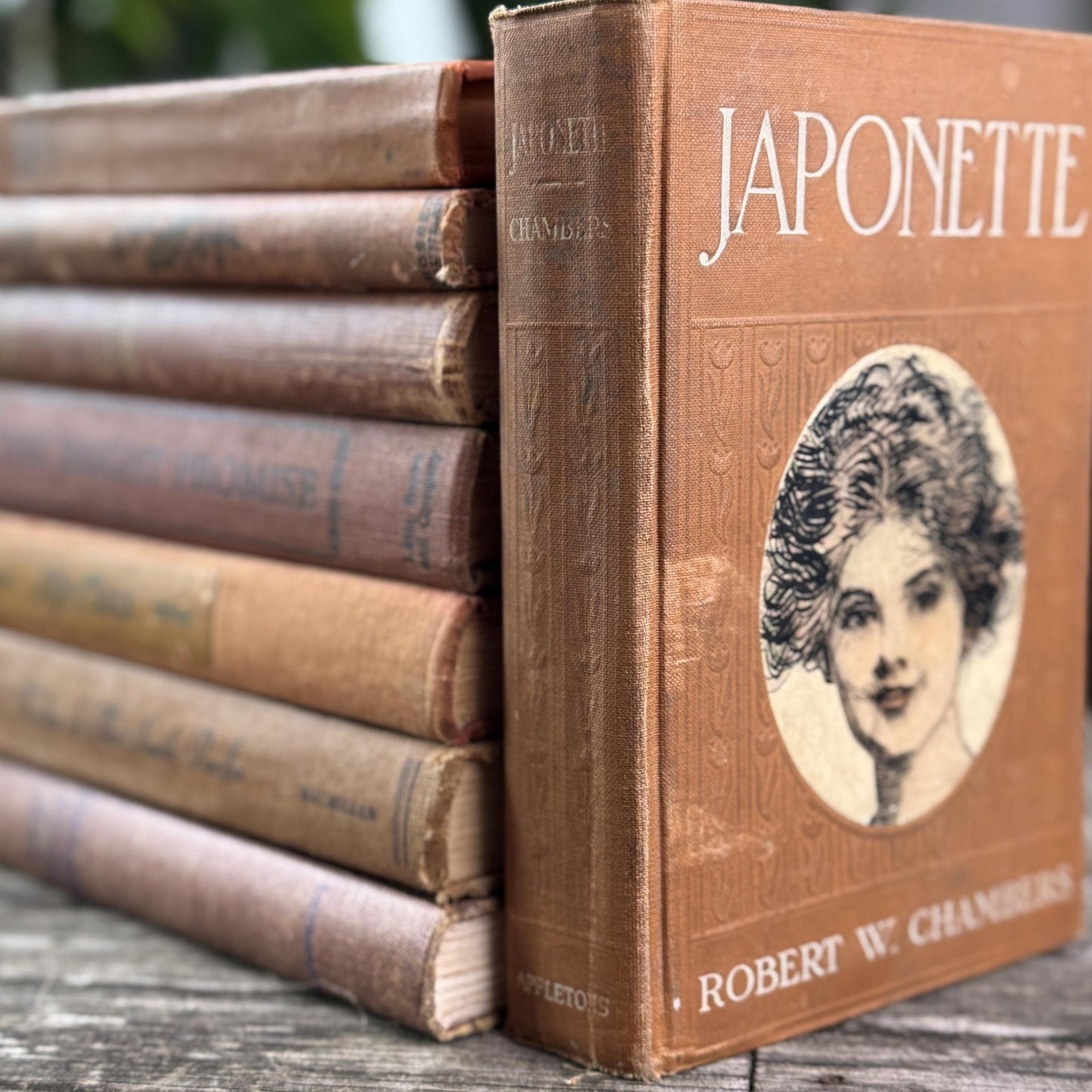 Vintage Earth - Toned Book Set in Neutral Brown, Copper, Tan, Beige - Pretty Old Books
