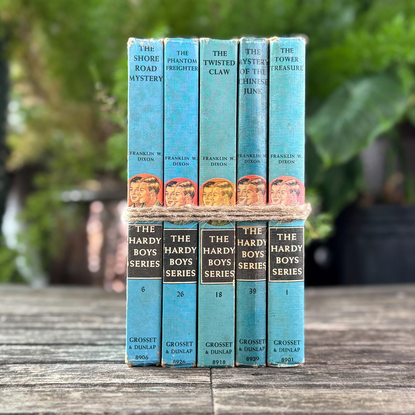 Vintage Hardy Boys Blue Book Set, 5 Volumes - Pretty Old Books