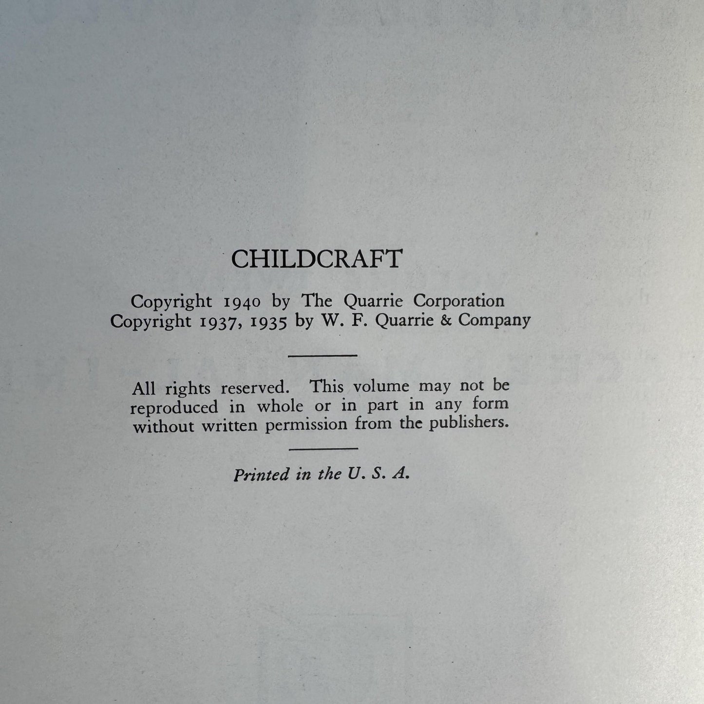 Vintage Partial Childcraft Set for Teachers, 1940 - Pretty Old Books