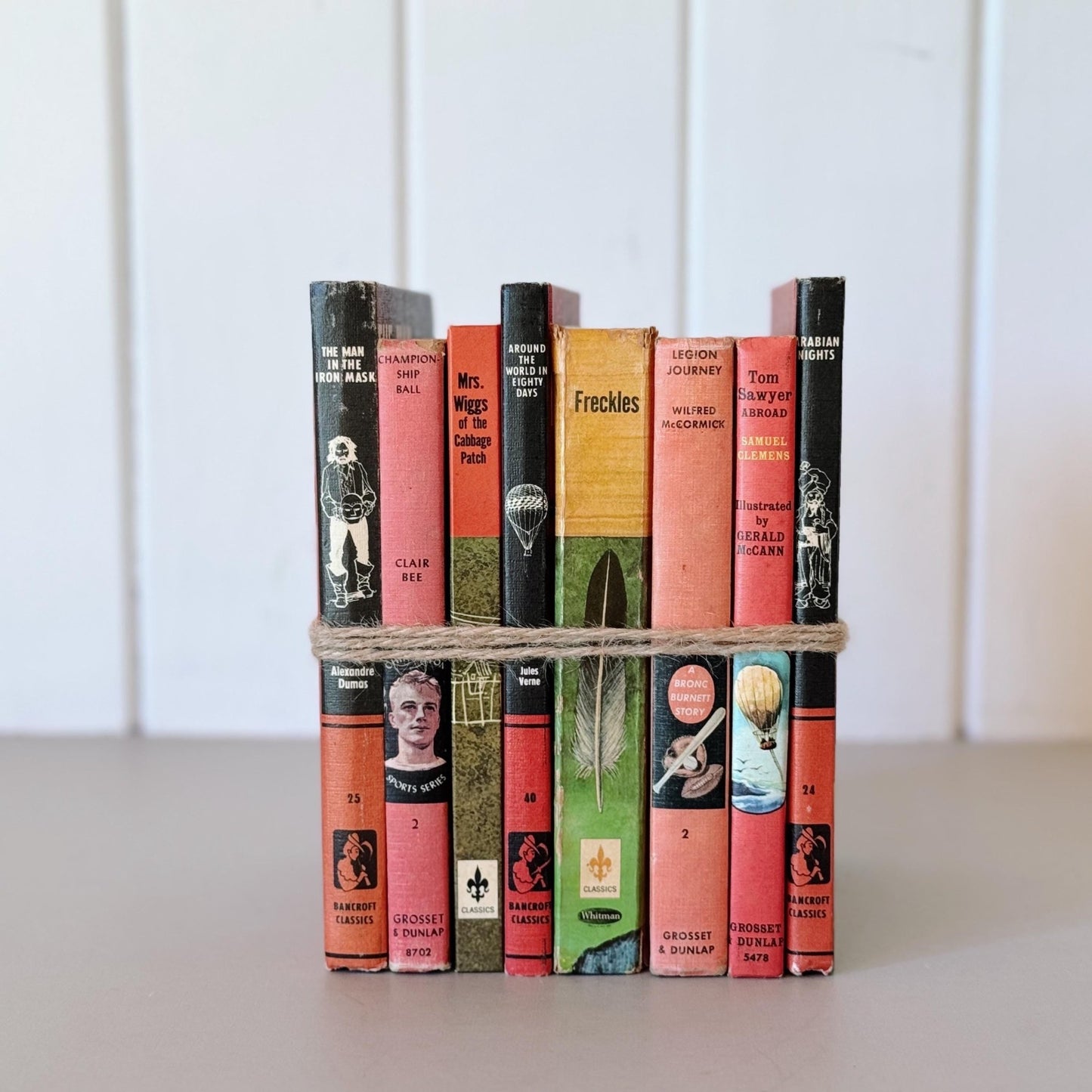 Vintage Pink Yellow Green Red Children's Books, Retro Kids Classic Books By Color - Pretty Old Books