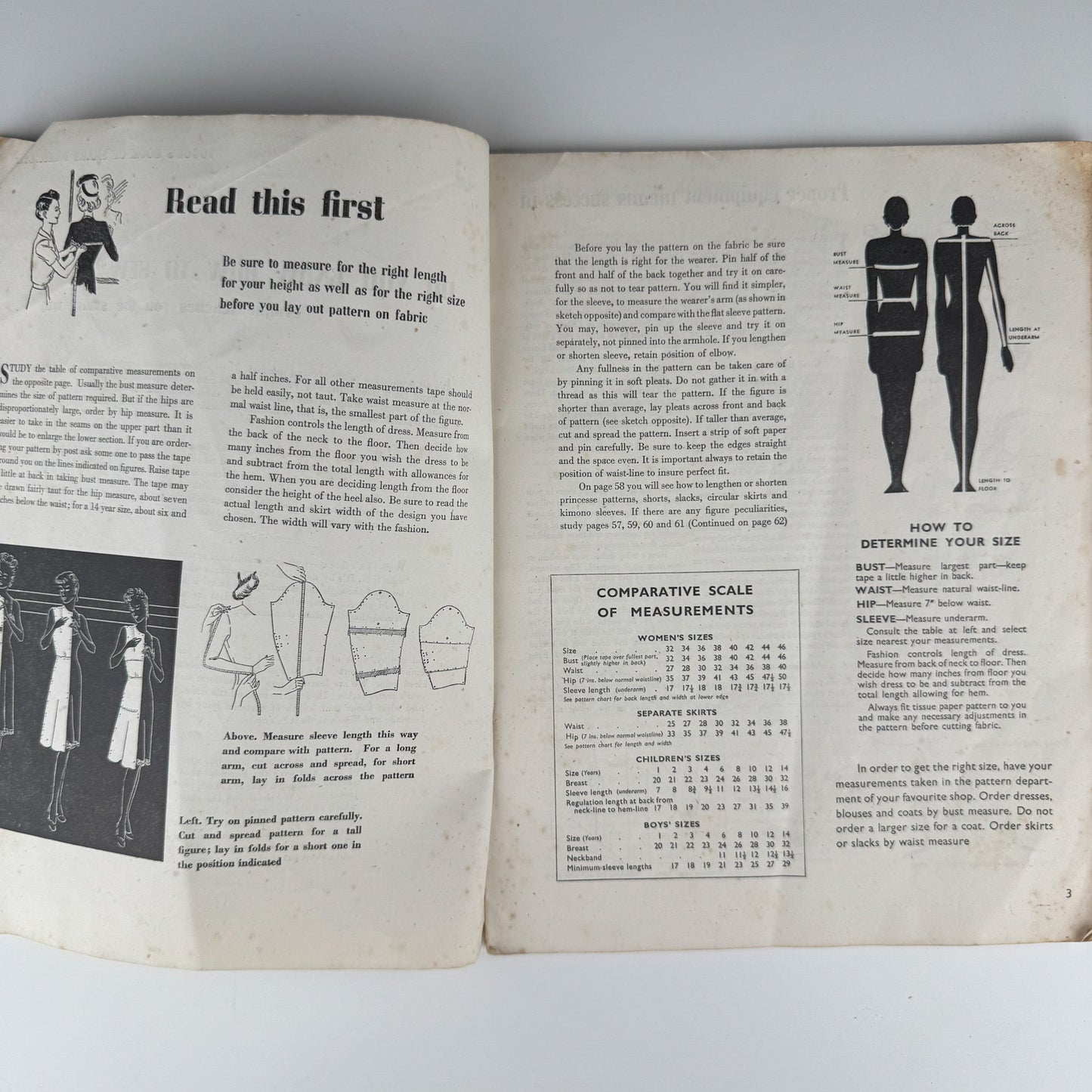 Vogue's Book of Smart Dressmaking, Paperback 1943, War Time Edition (Copy) - Pretty Old Books