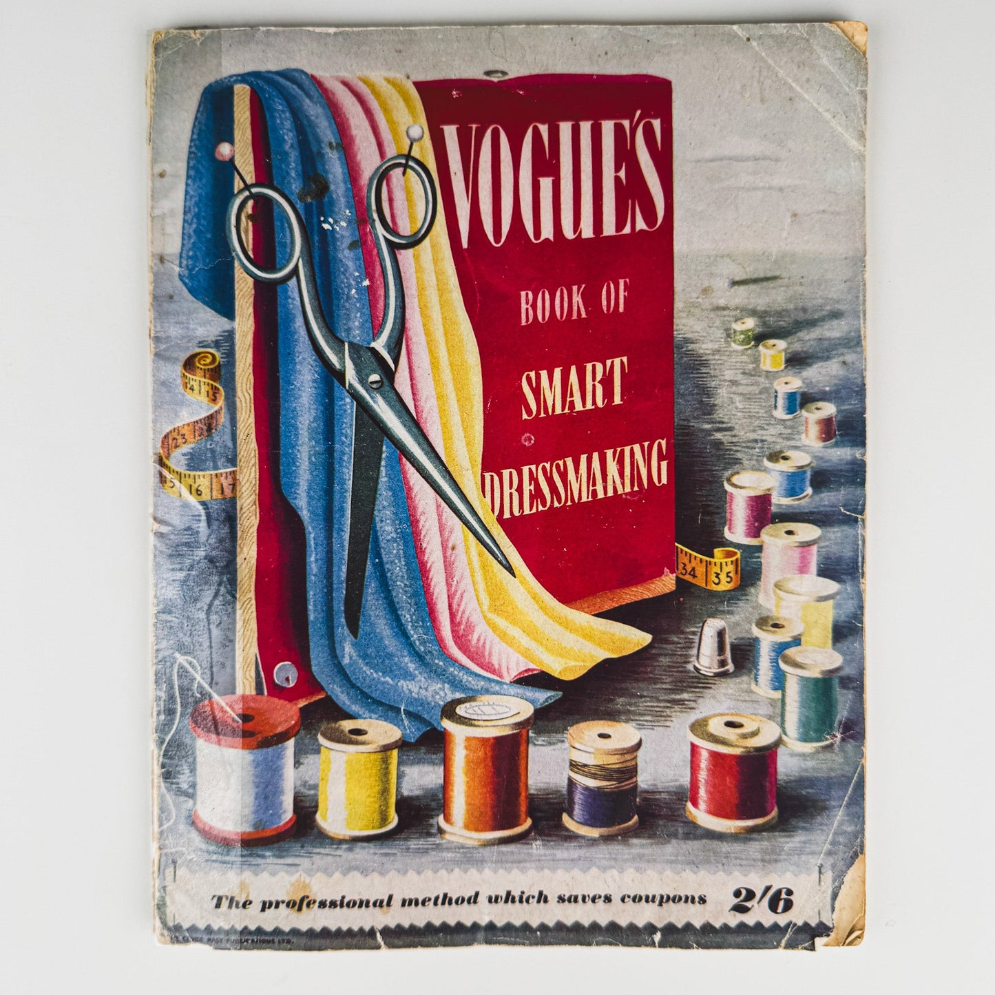 Vogue's Book of Smart Dressmaking, Paperback 1943, War Time Edition (Copy) - Pretty Old Books