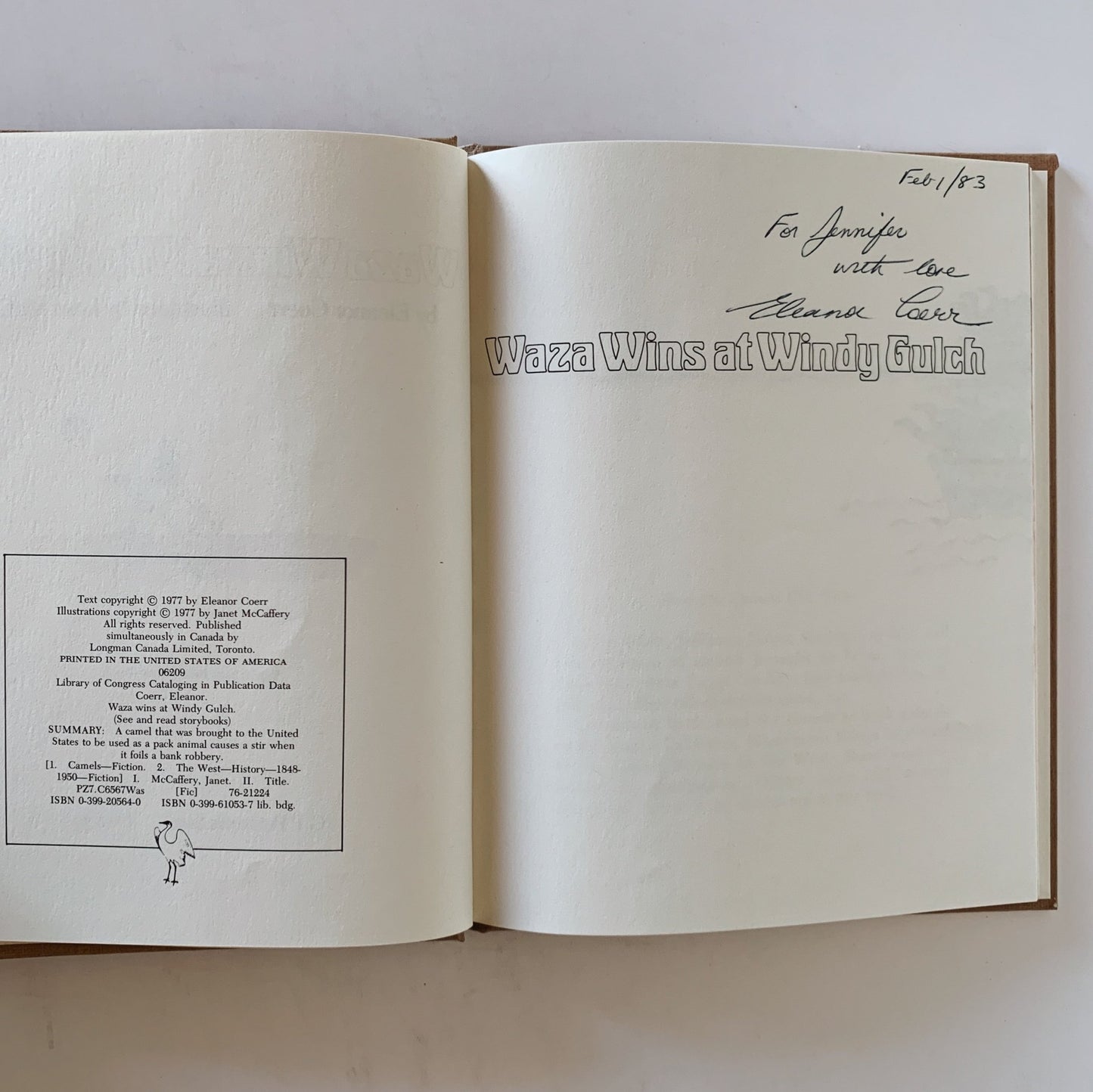 Waza Wins at Windy Gulch, Signed, 1977 Hardcover Dust Jacket - Pretty Old Books