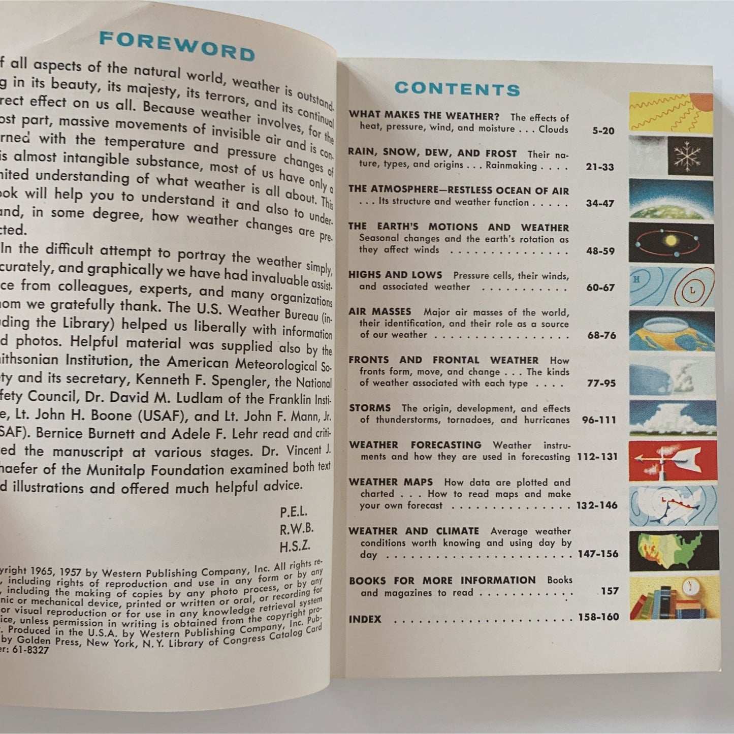 Weather: A Golden Guide to Phenomena and Forecasts 1957 Paperback - Pretty Old Books