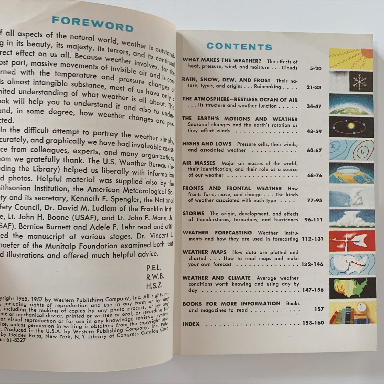 Weather: A Golden Guide to Phenomena and Forecasts 1957 Paperback - Pretty Old Books